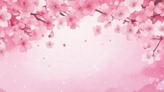 上部のみが桜の背景素材