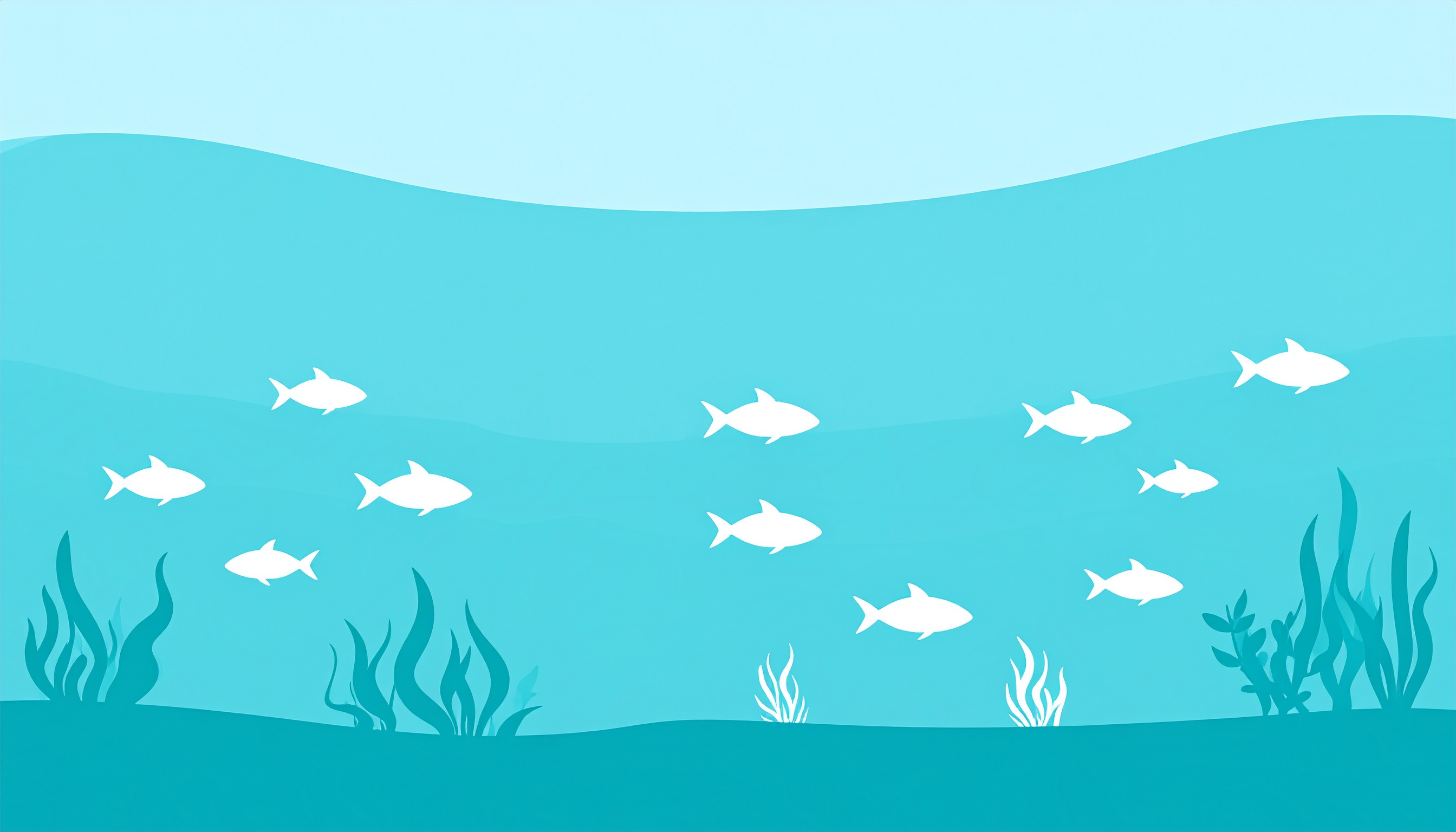 泳ぐ魚のイラスト背景