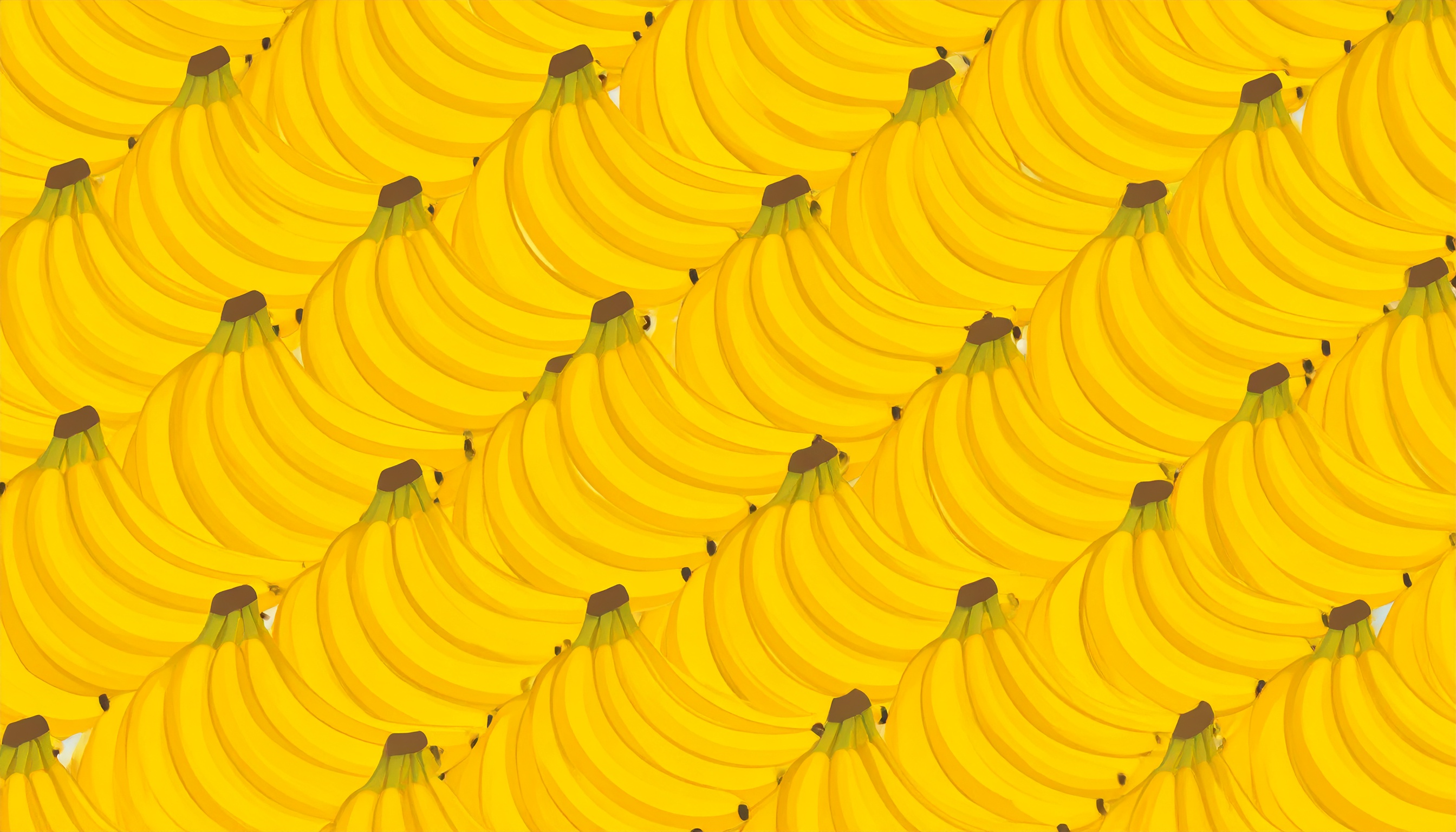 たくさんのバナナの背景イラスト