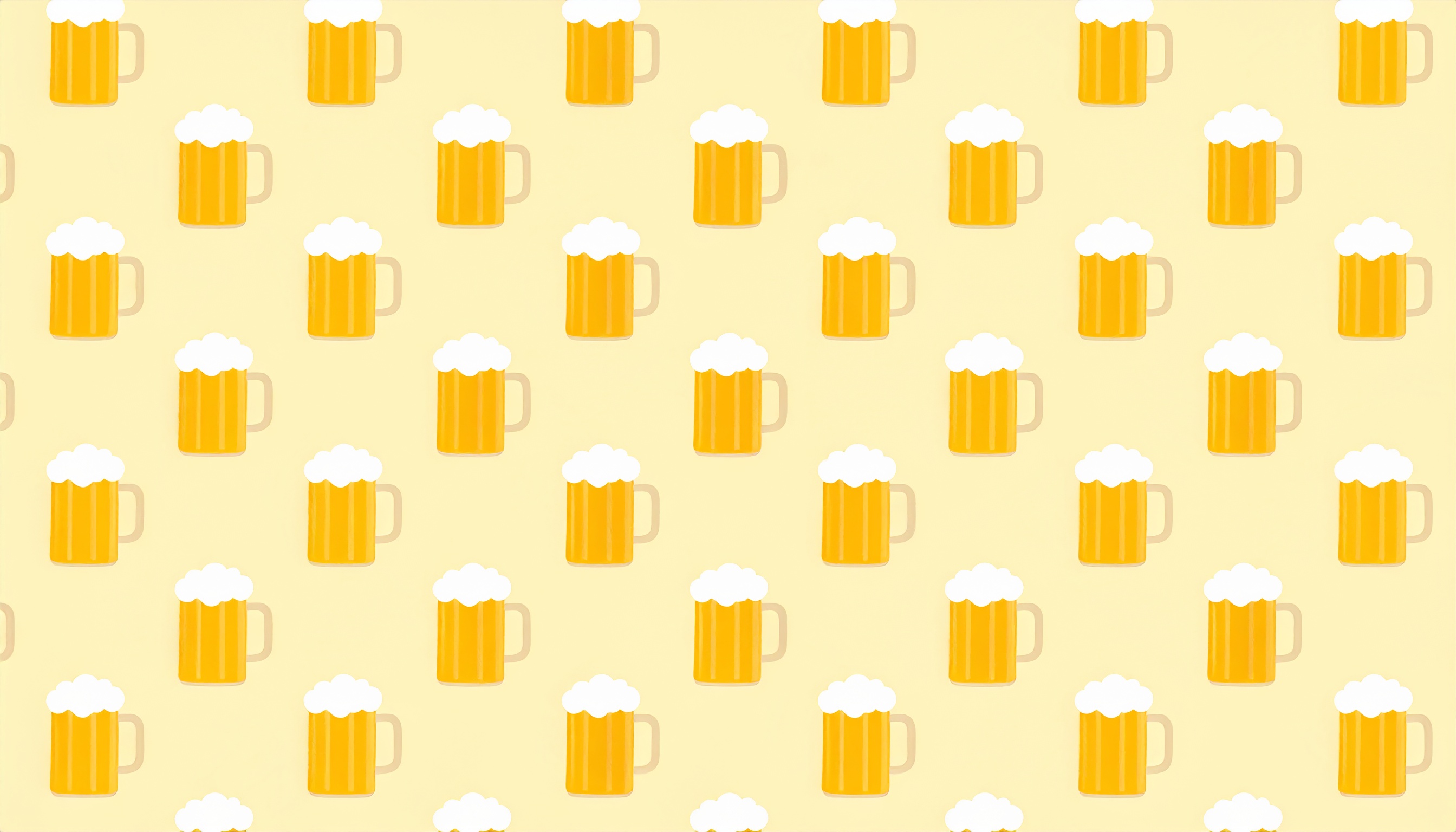 泡ビールの背景フリー素材（白）