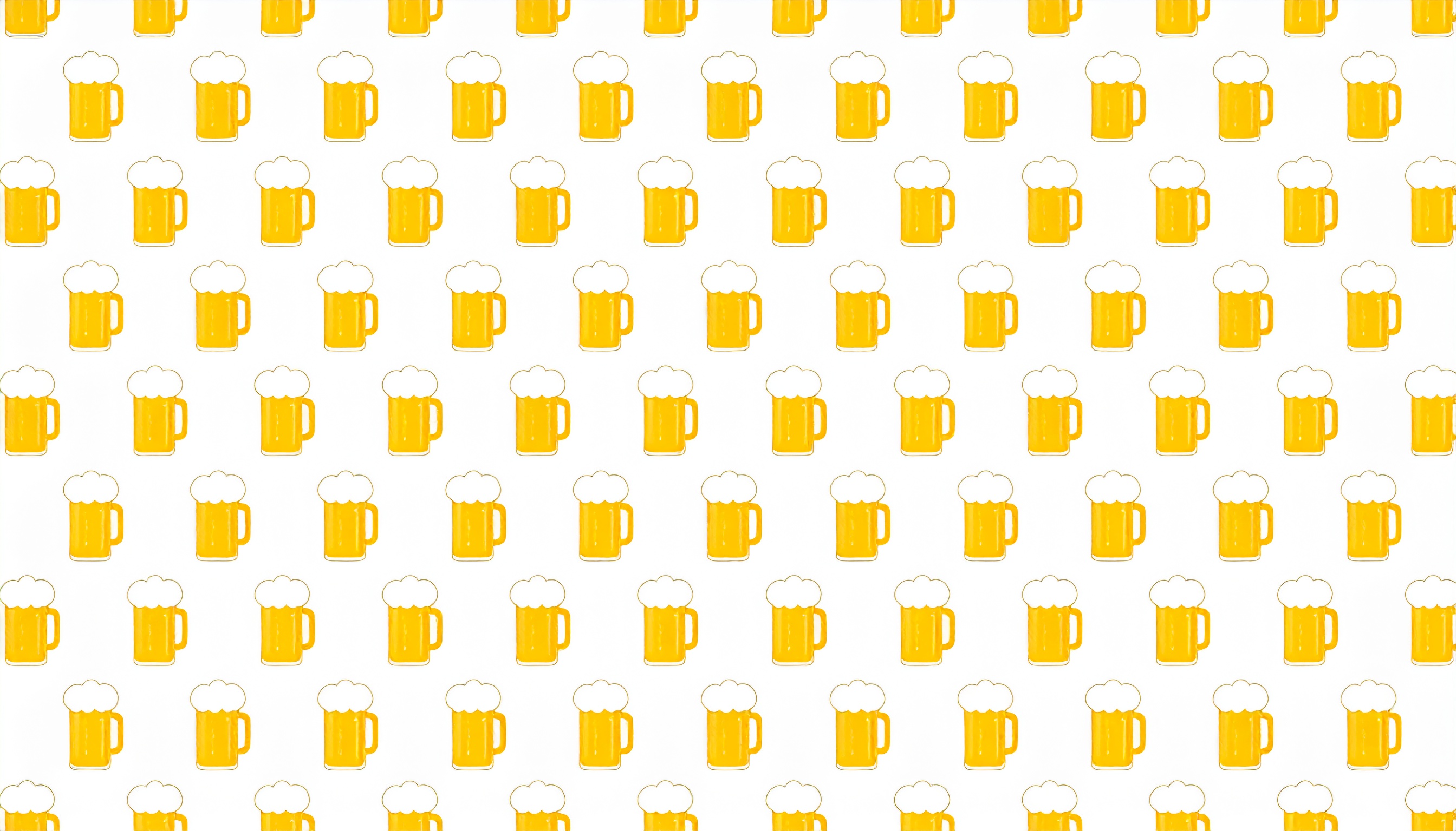 ビールの背景フリー素材（白）