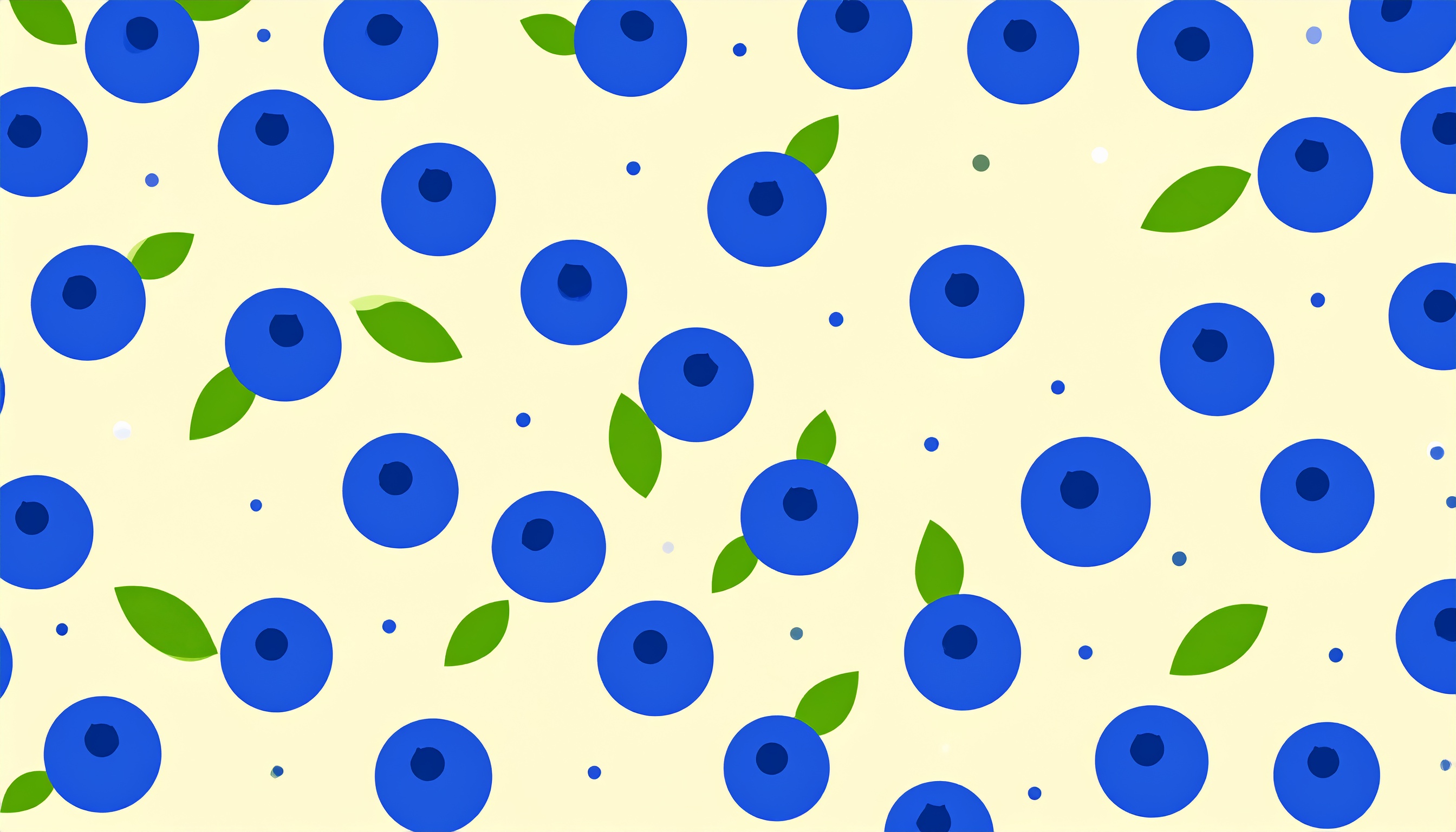 ブルーベリーのパターン背景イラスト