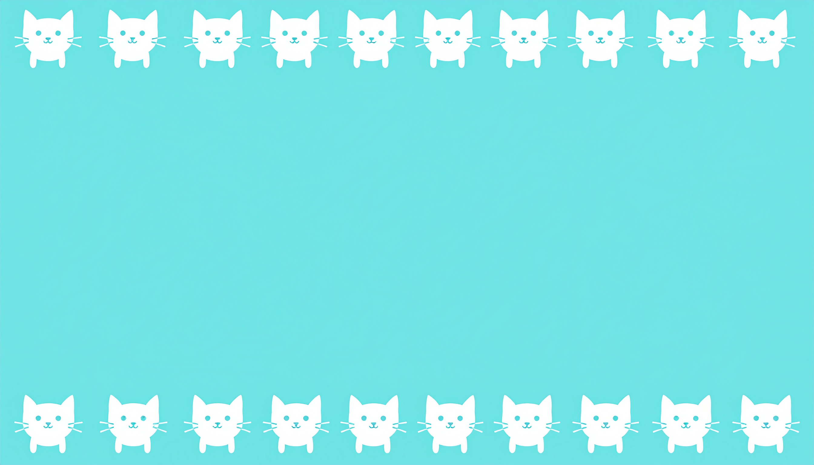 猫のシンプル可愛い背景イラスト（水色）