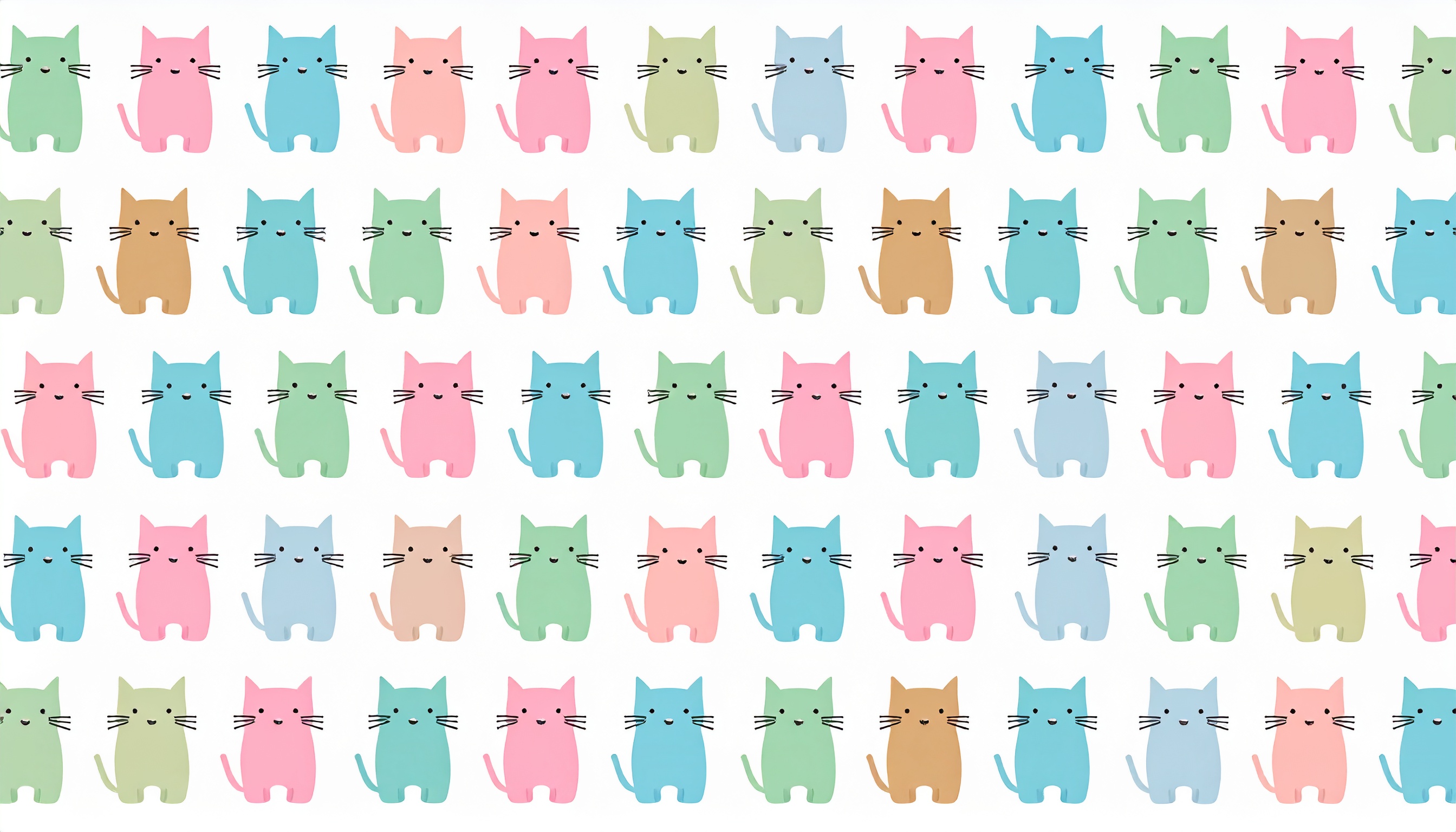 猫のかわいい背景パターン素材