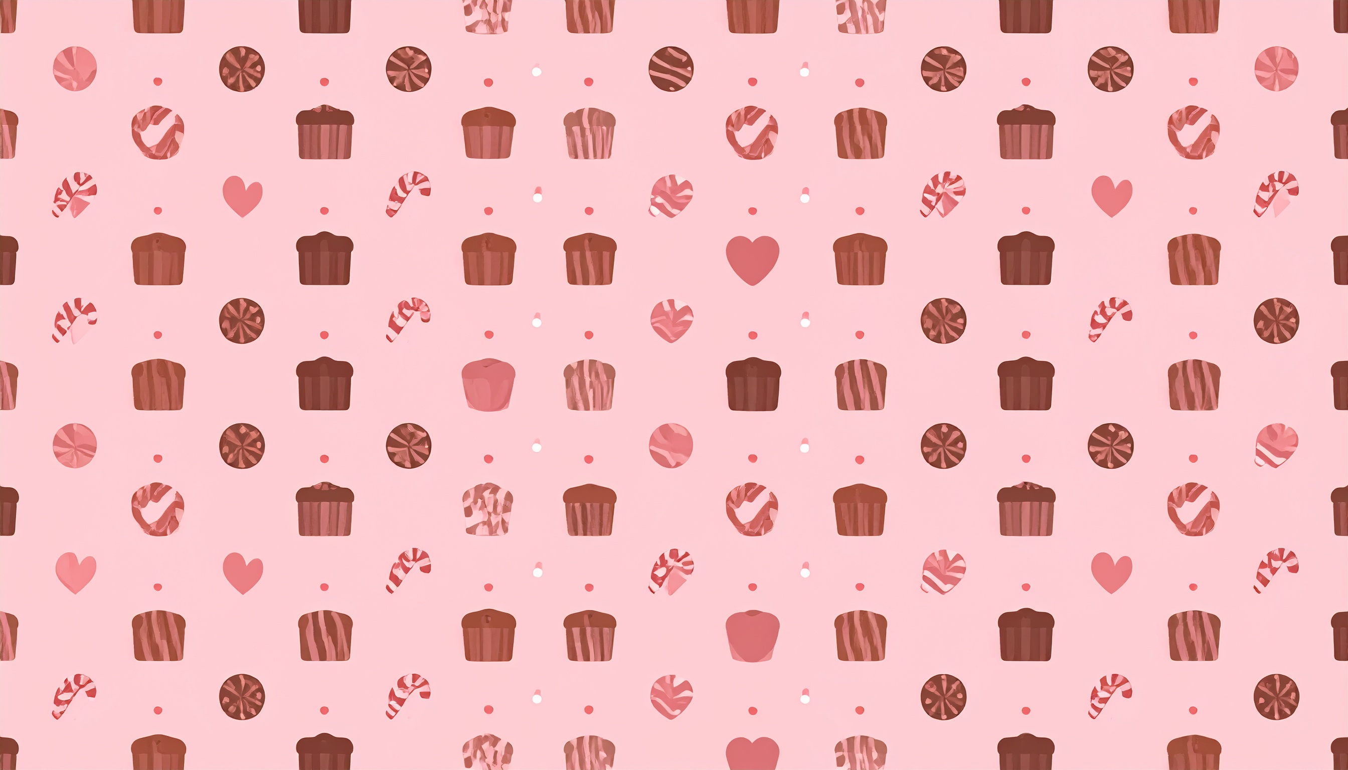 ピンクのかわいいチョコの背景フリー素材
