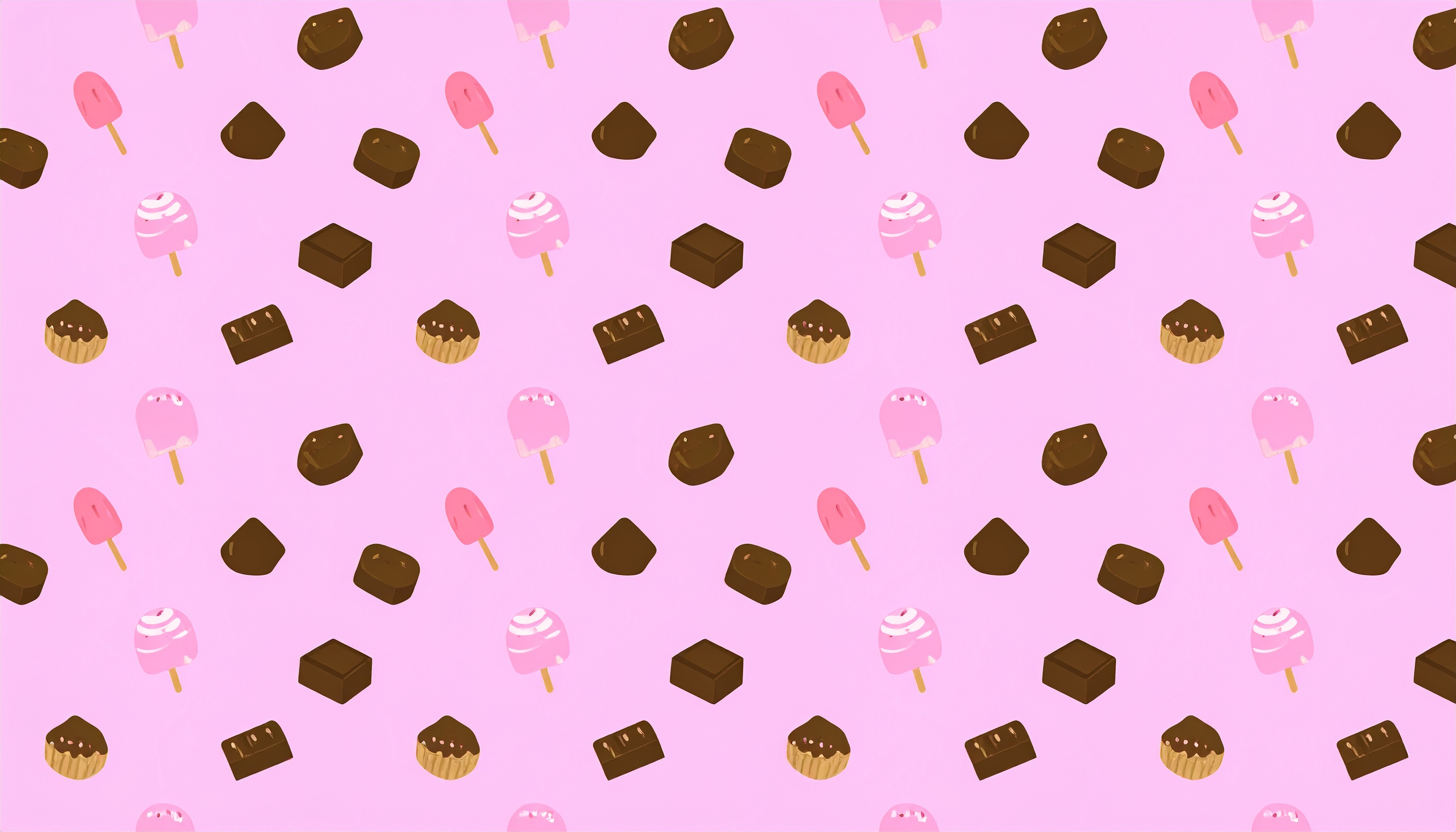 チョコレートのピンク背景フリー素材