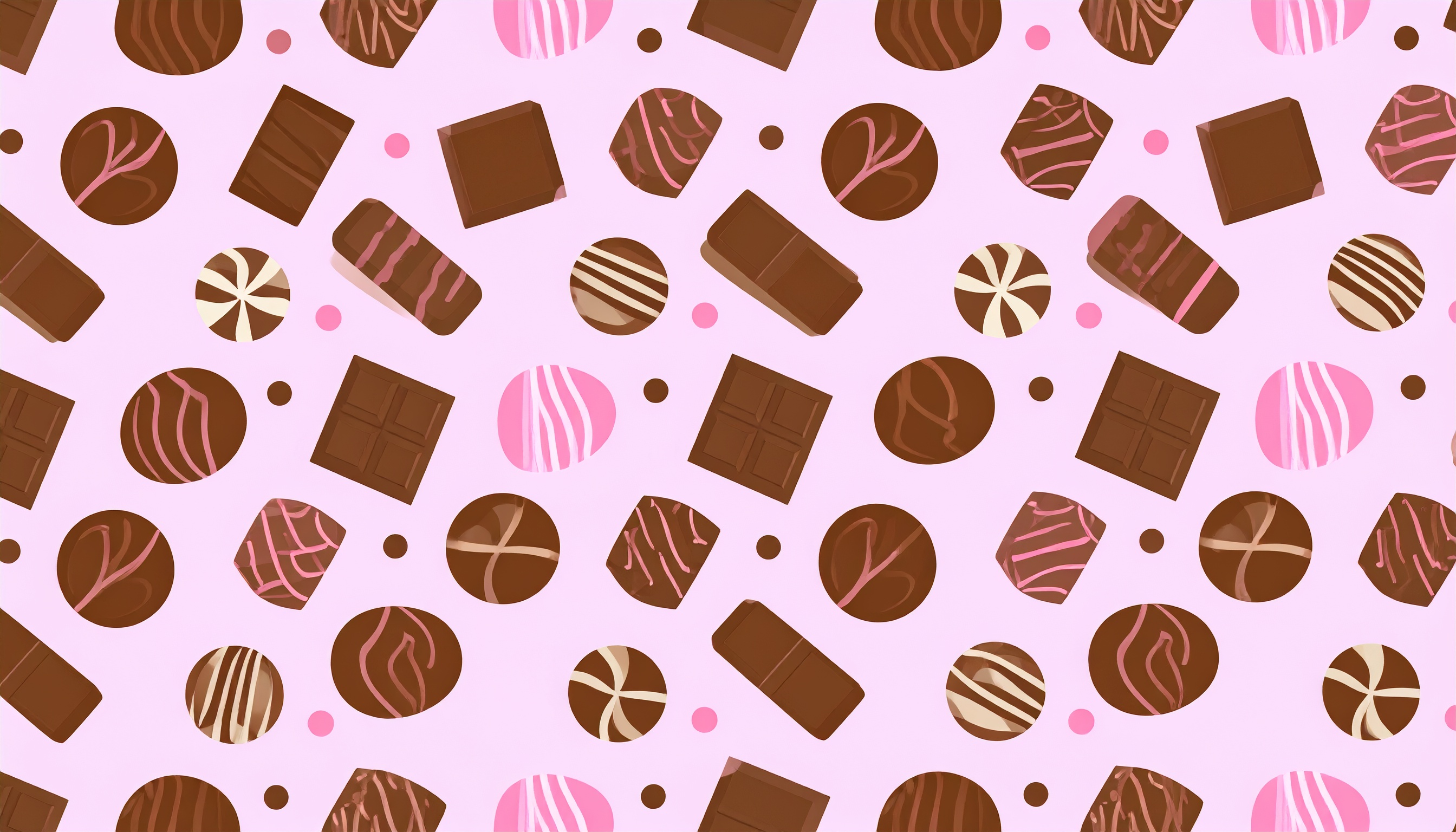 チョコレートのおしゃれな背景イラスト