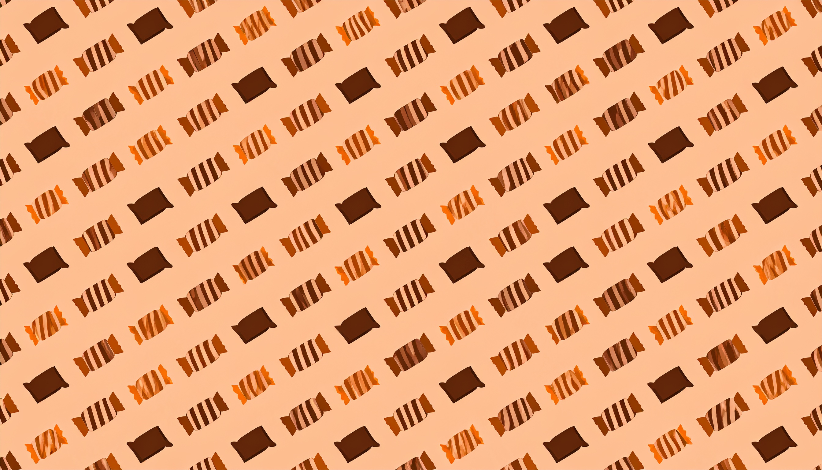 チョコレートキャンディの背景イラスト（茶色）