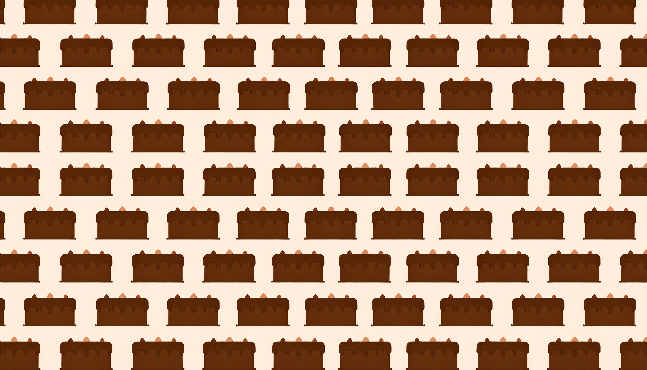 チョコケーキのかわいい背景イラスト