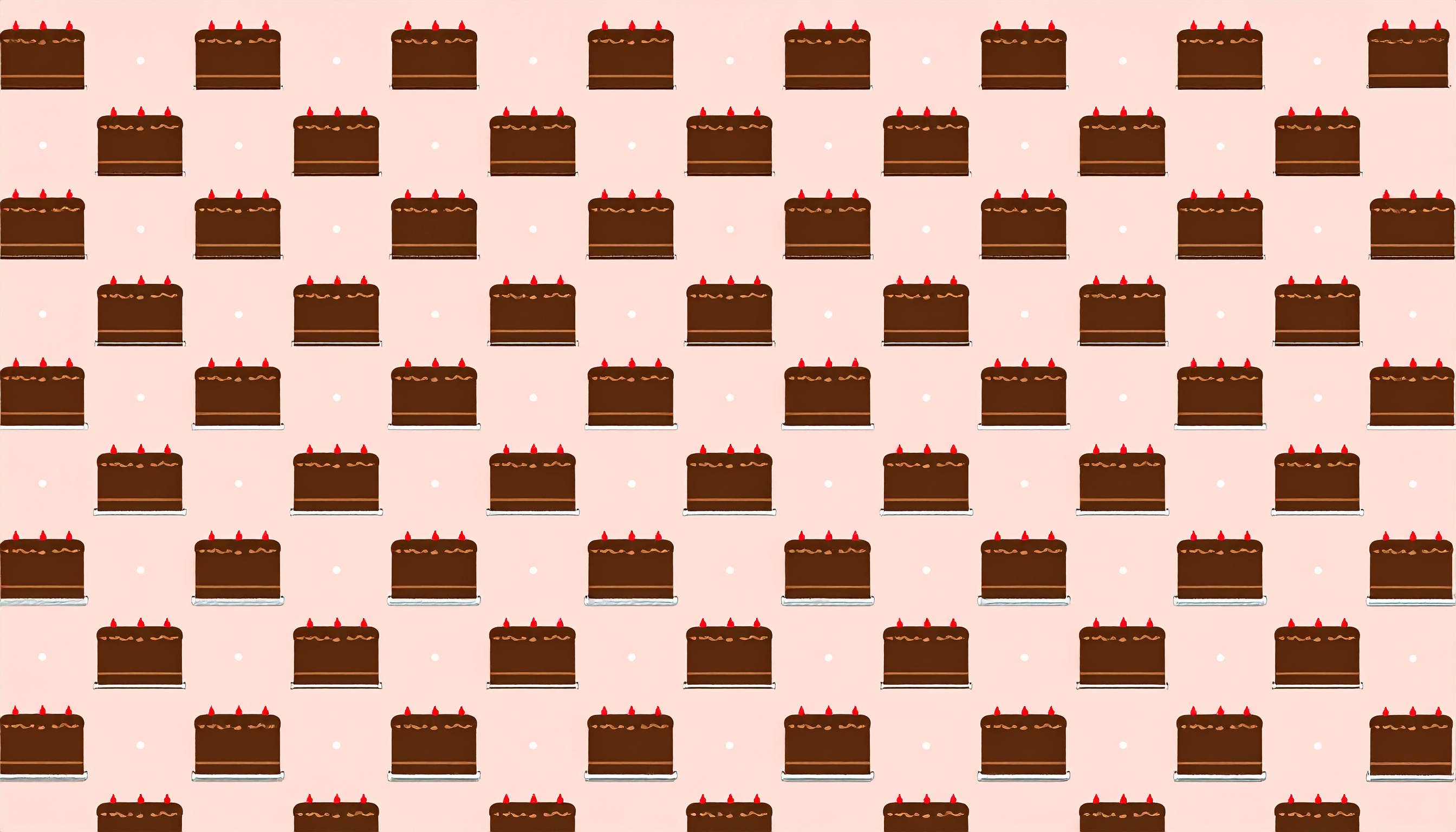 チョコケーキのパターン壁紙フリー素材