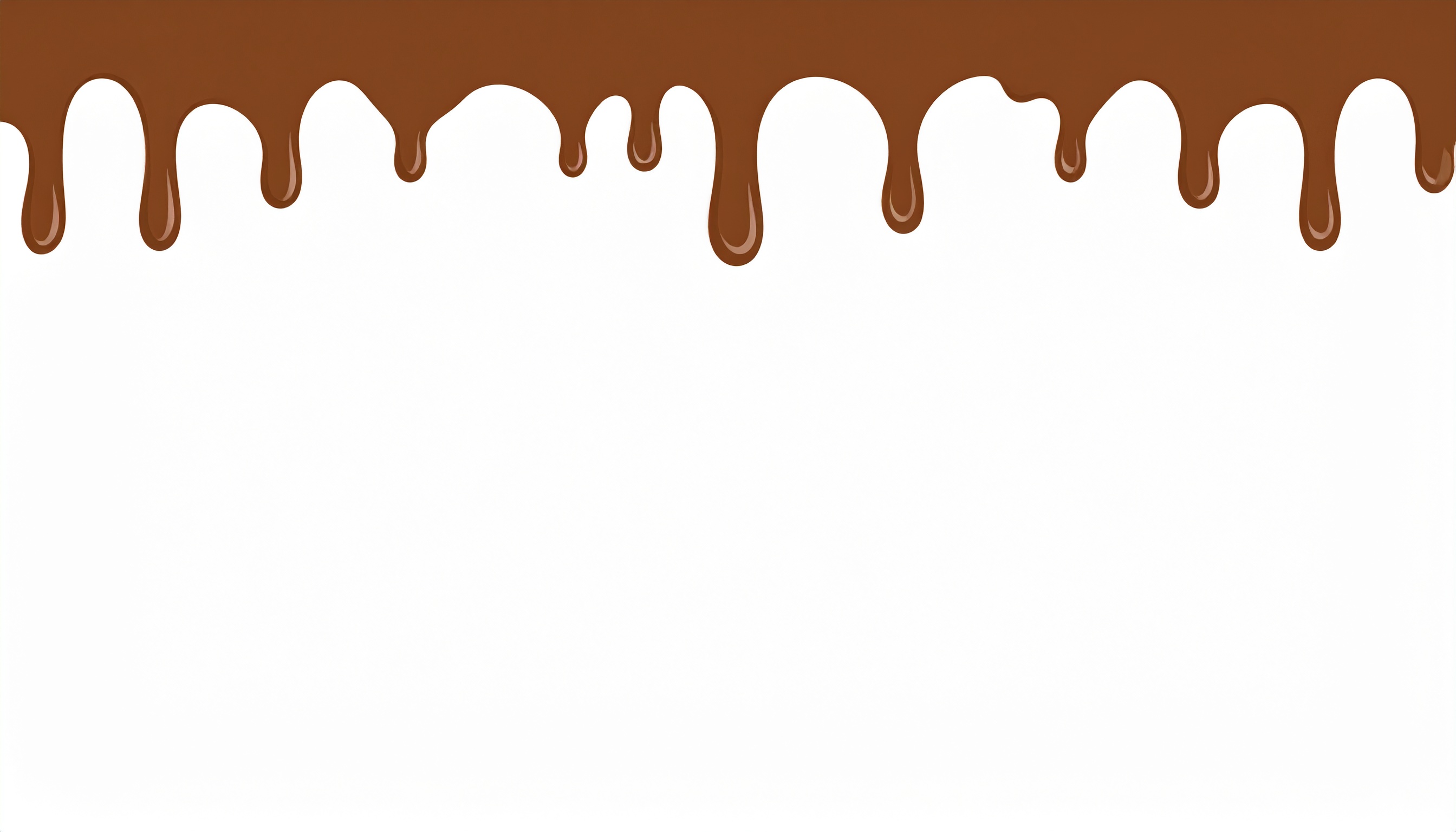 垂れたチョコレートの背景イラスト（白色）