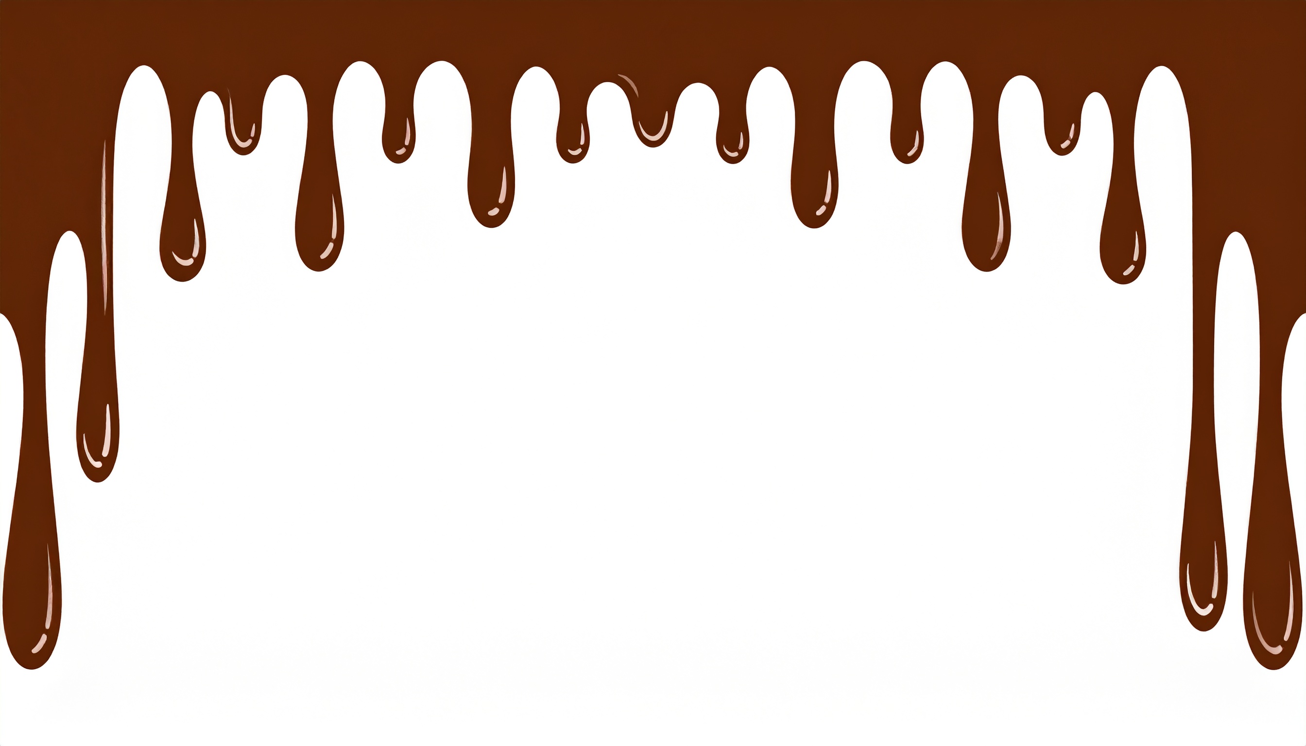 溶けるチョコレートの白背景イラスト