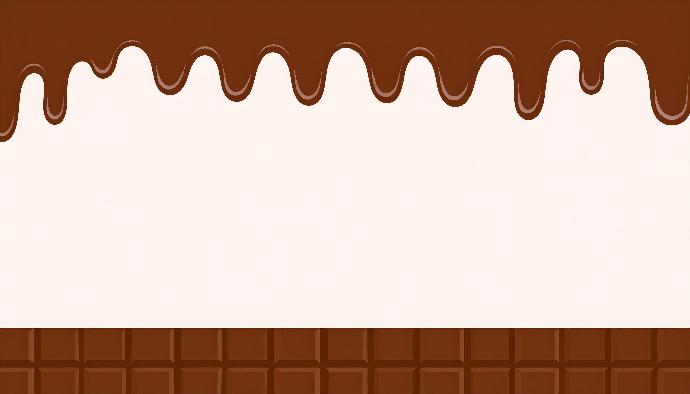 溶けたチョコと板チョコの背景イラストフリー素材