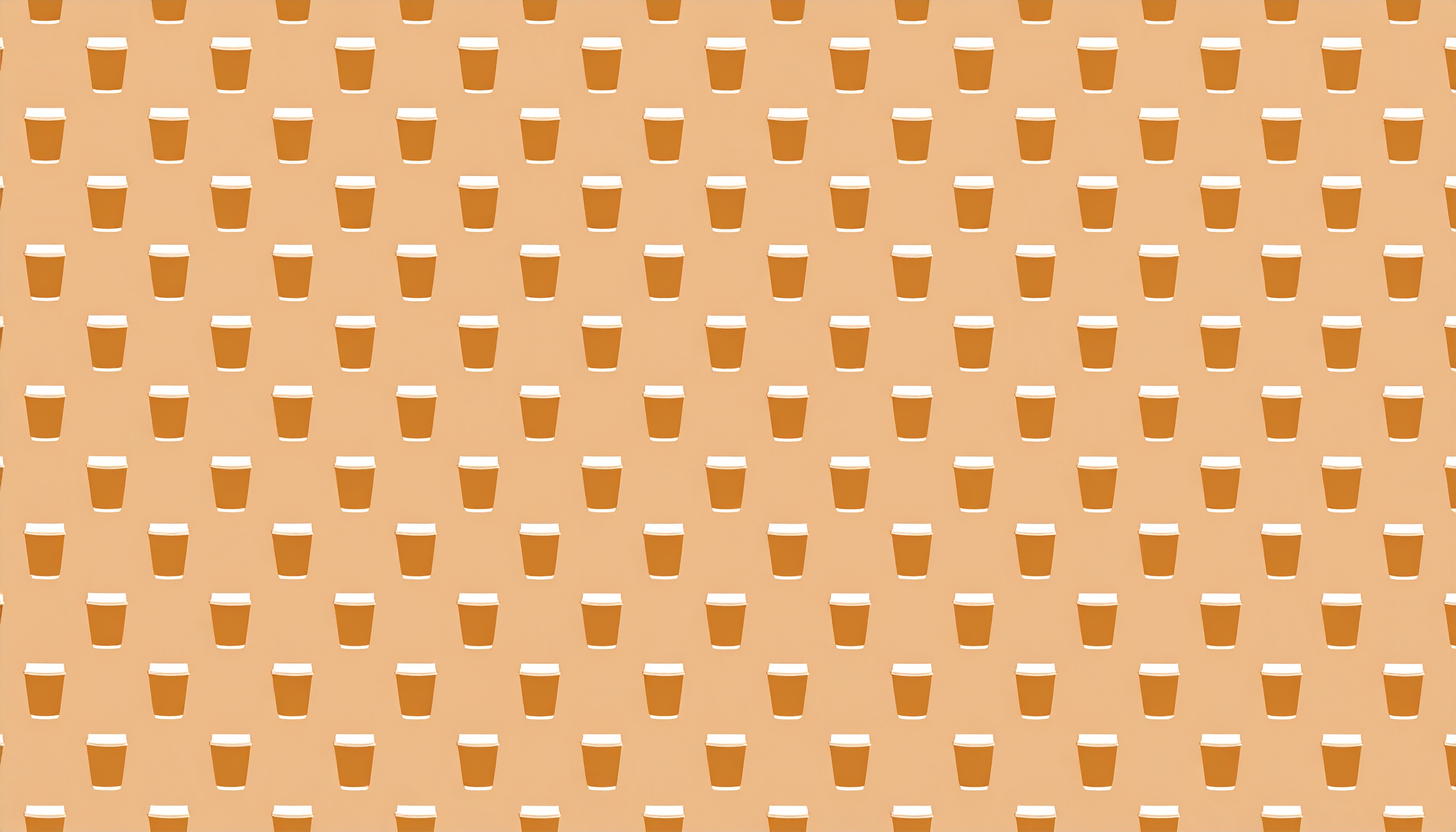 ホットコーヒーの量産型パターン背景
