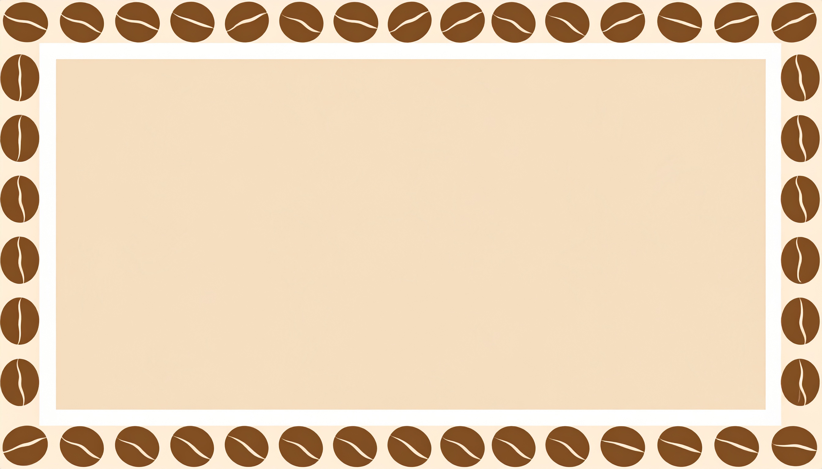 コーヒー豆のフレーム背景イラスト