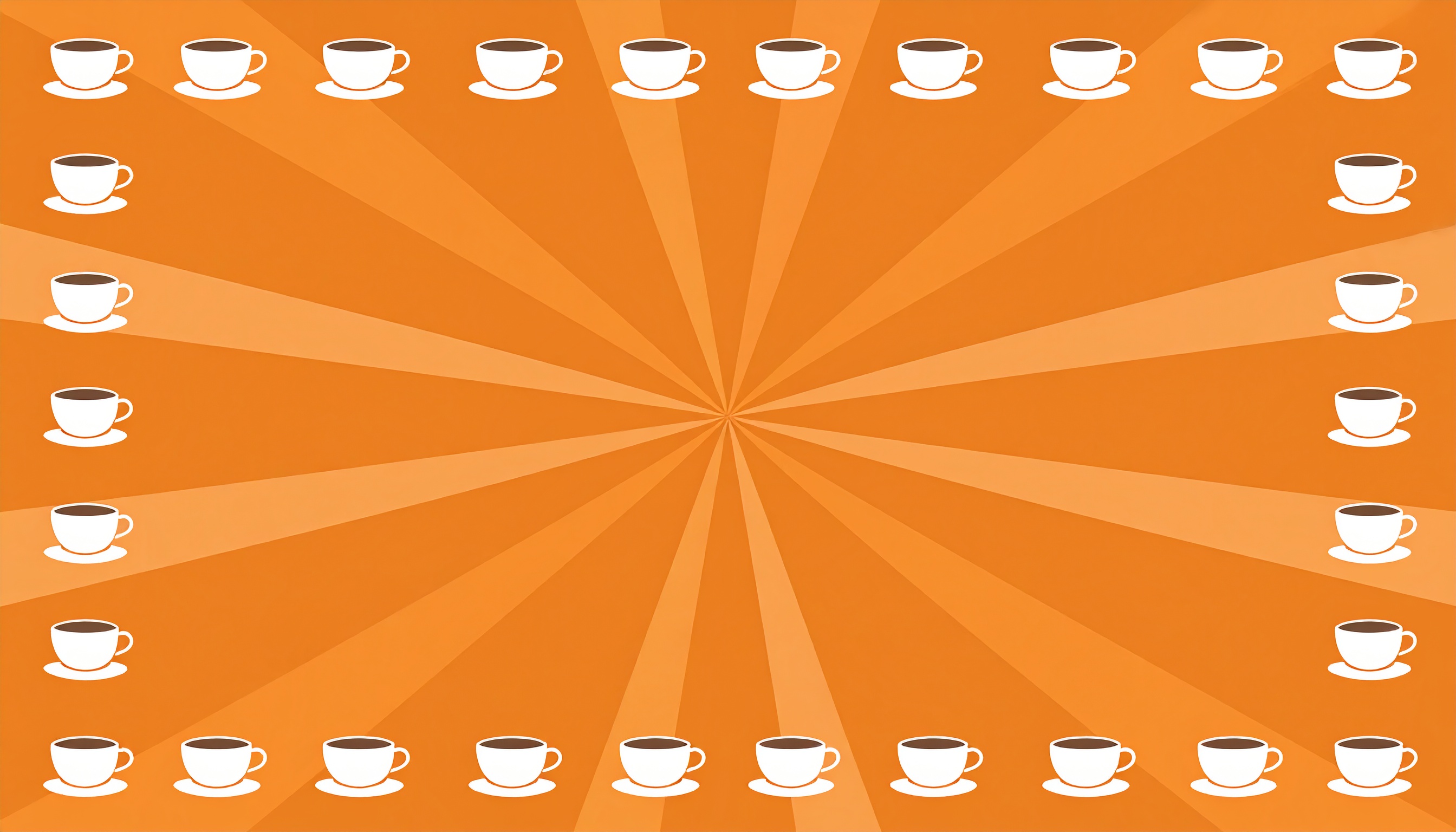 コーヒーカップと集中線の背景フリー素材