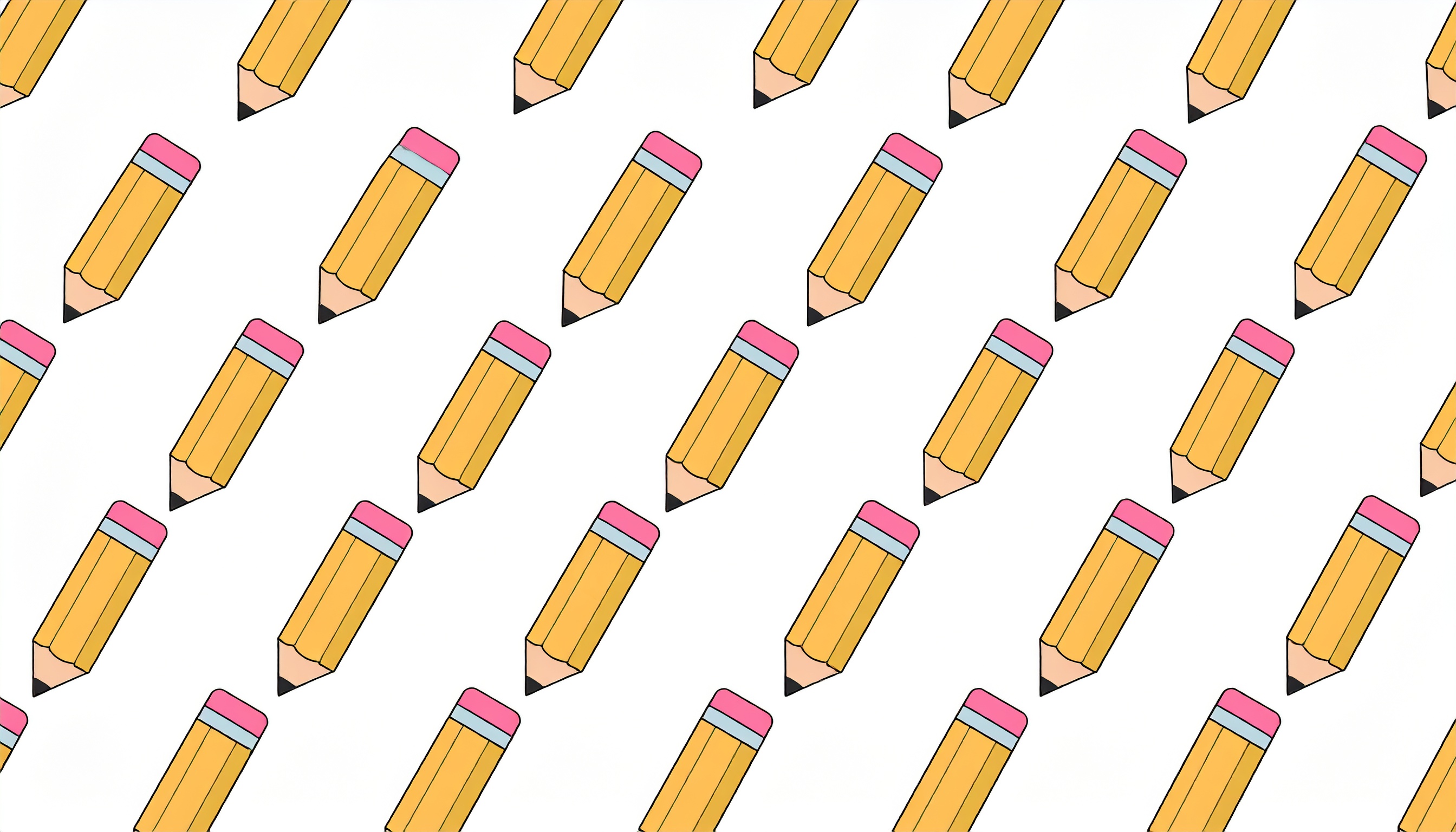 黒鉛筆のパターン背景イラスト（白色）
