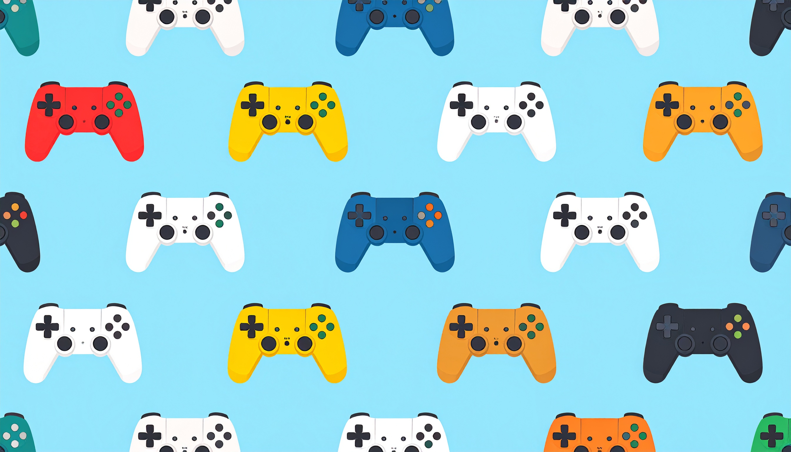 ゲームパッドのパターンイラスト