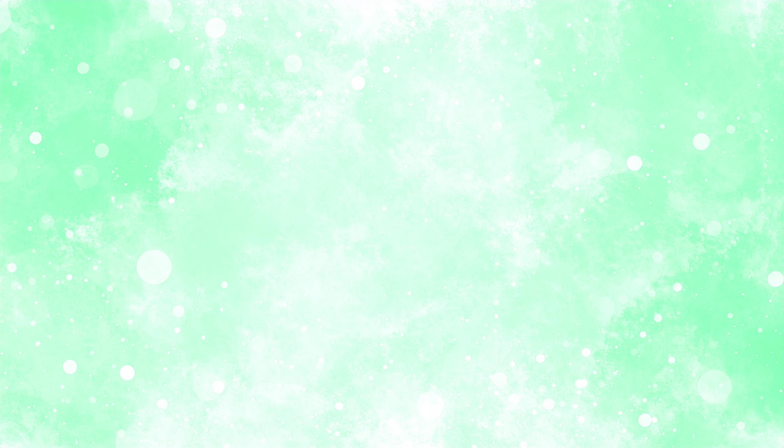 パステルグリーンのキラキラふわふわ背景イラスト