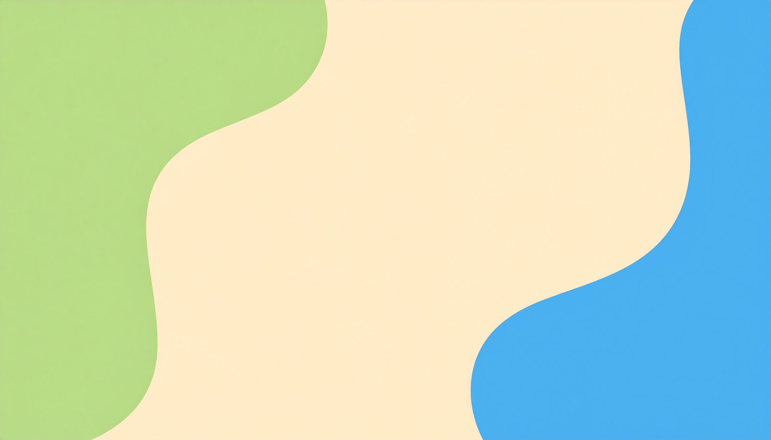 グリーンとブルーのゆるいシンプルな背景イラスト