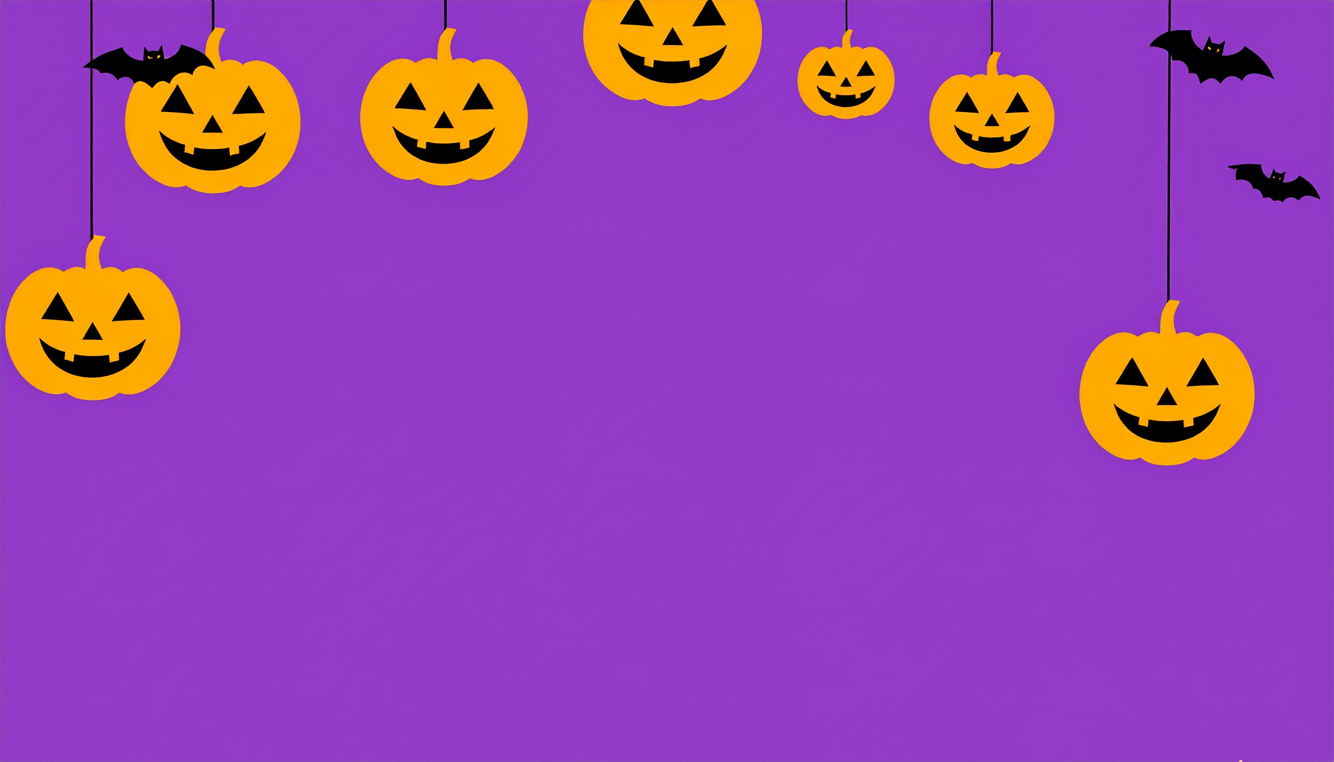ハロウィンのシンプル背景イラスト（紫色）