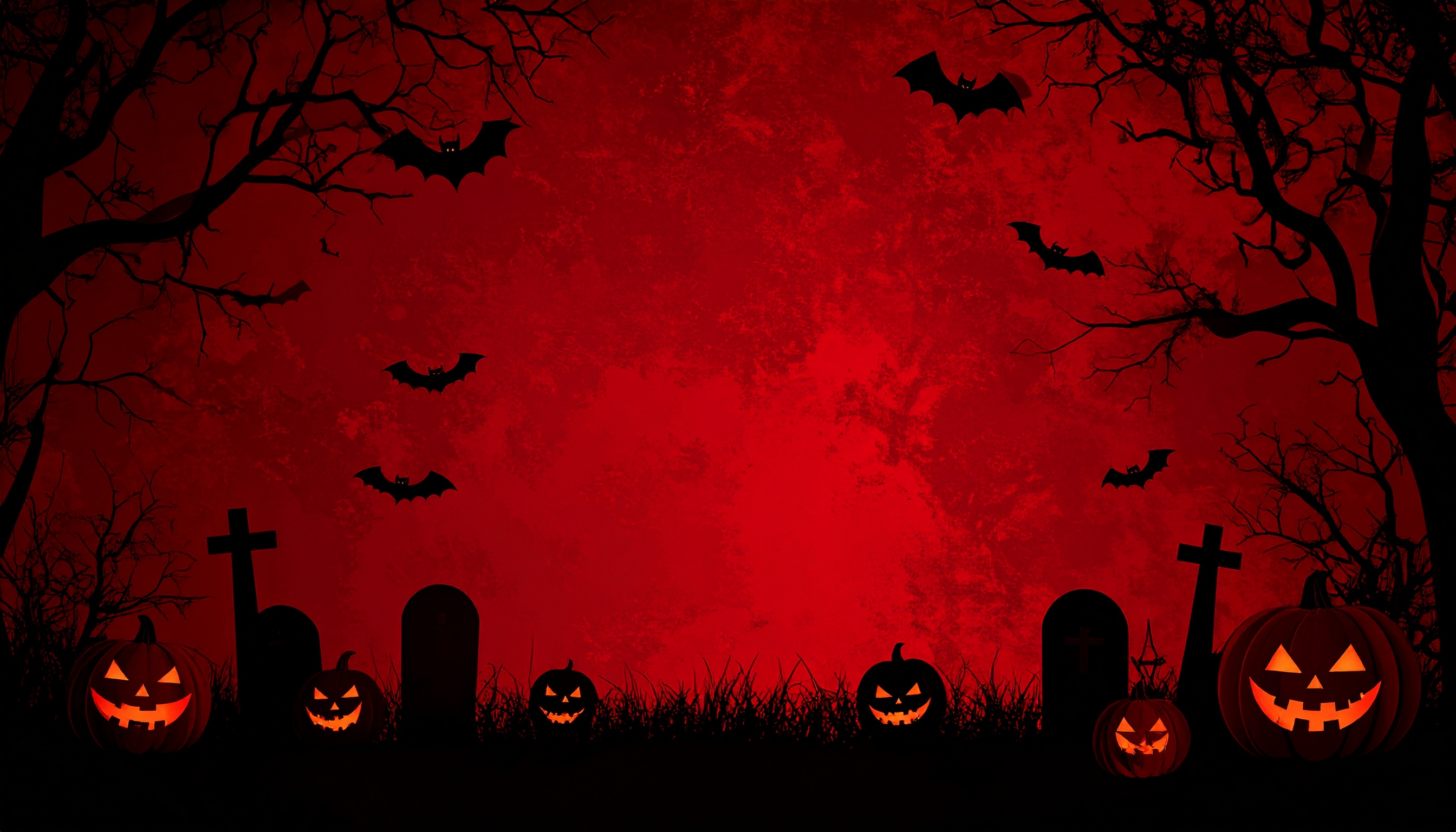 赤いハロウィンの背景フリー素材