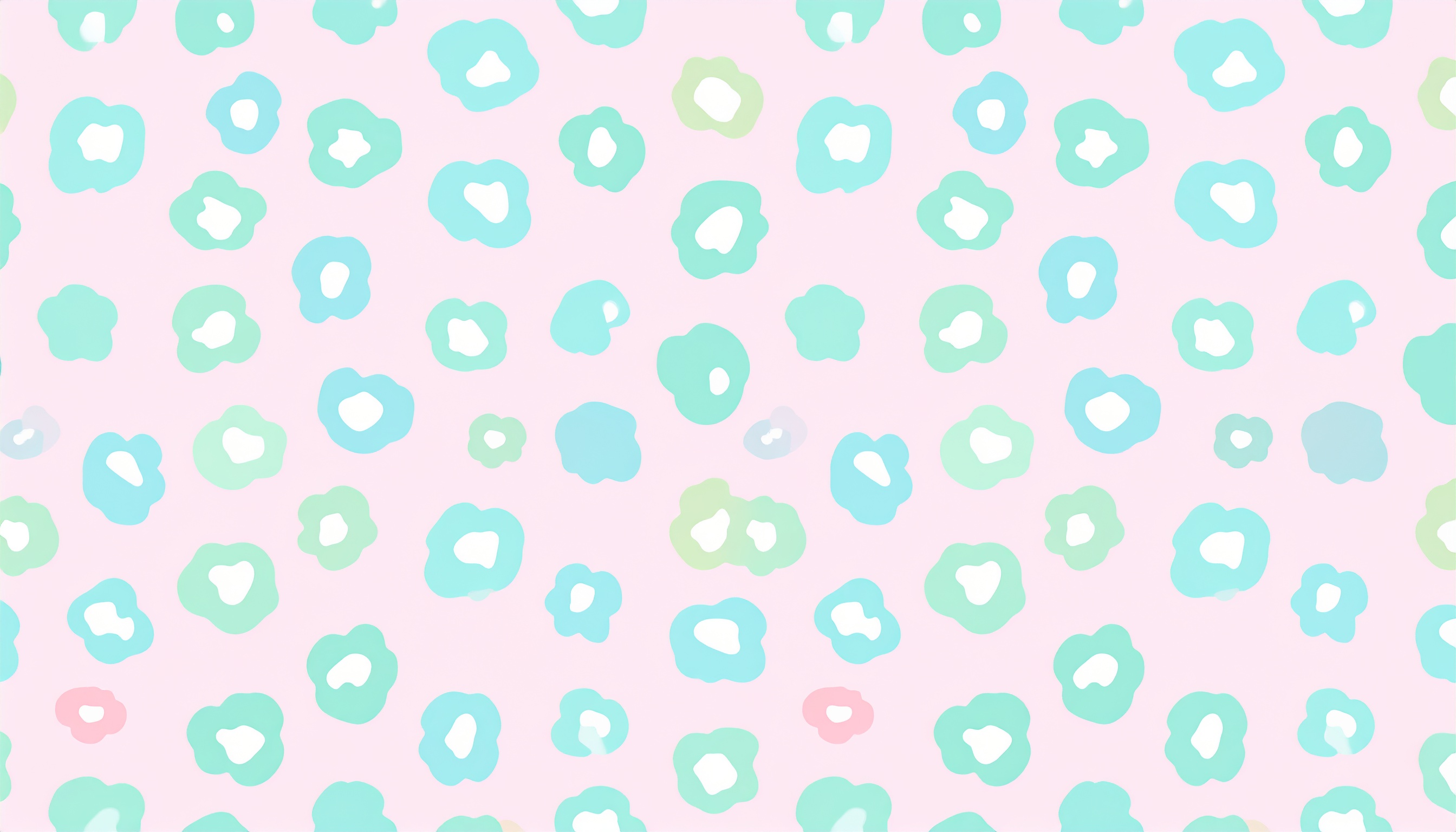 ヒョウ柄の背景イラストパターン（パステル）