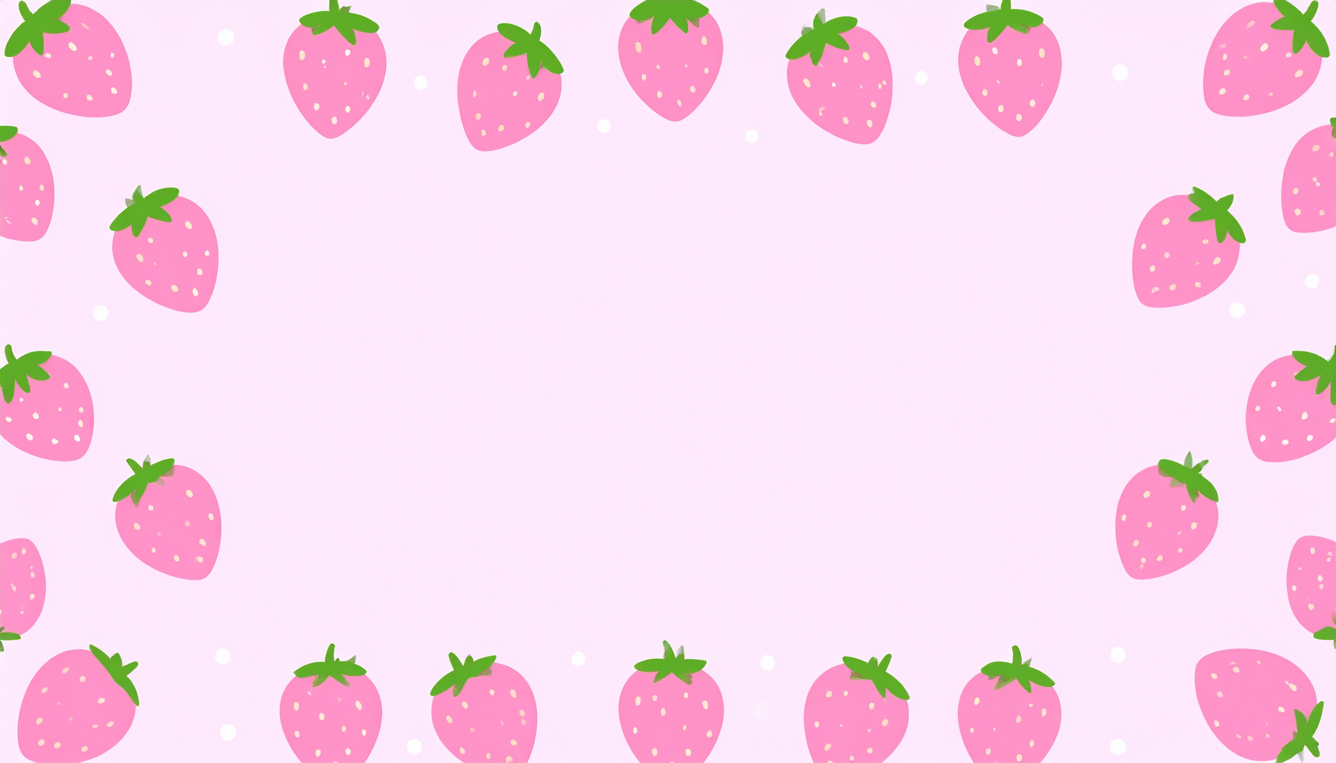いちごのかわいい背景イラストフリー素材