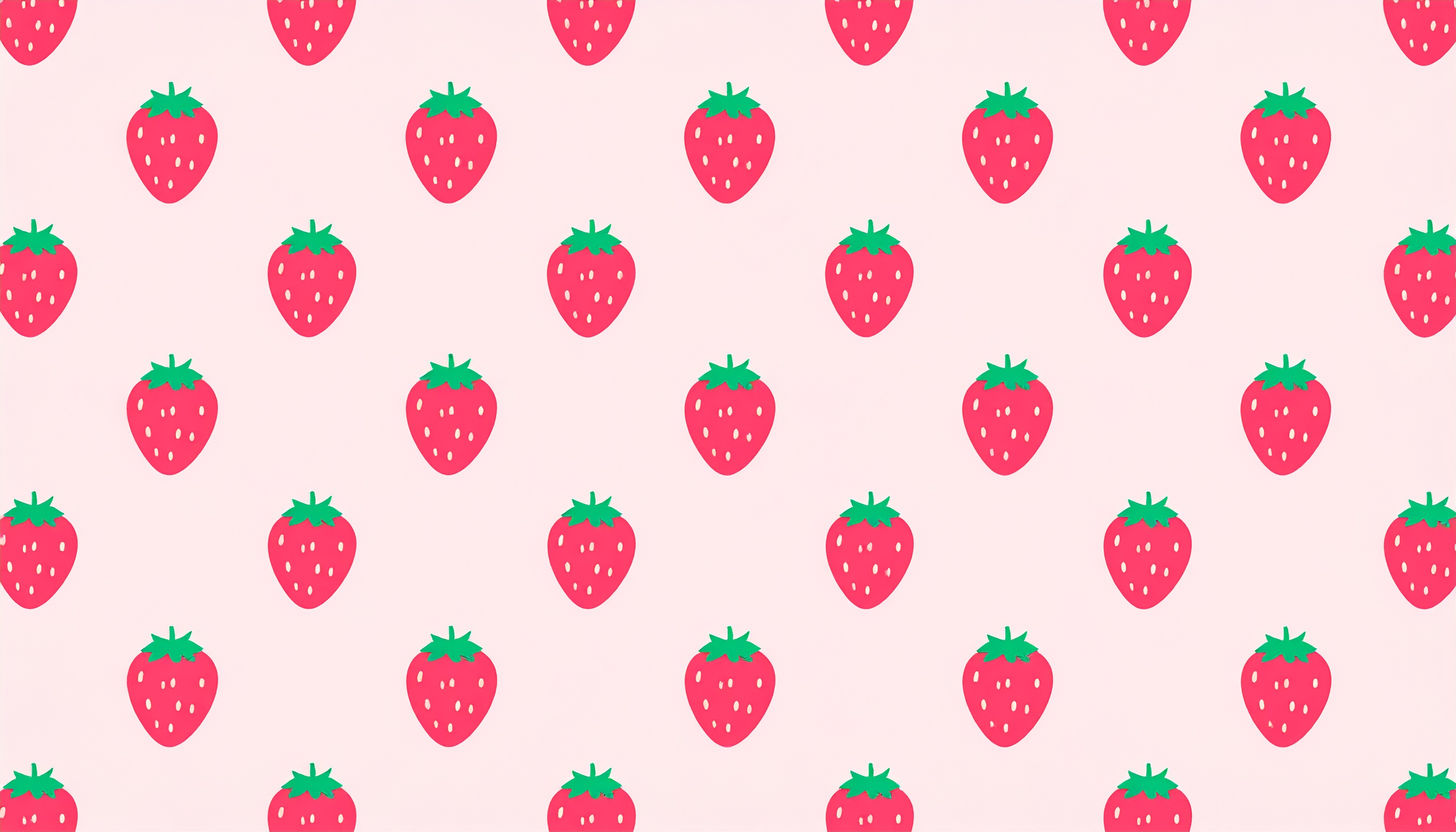 いちごのかわいいパターンイラスト