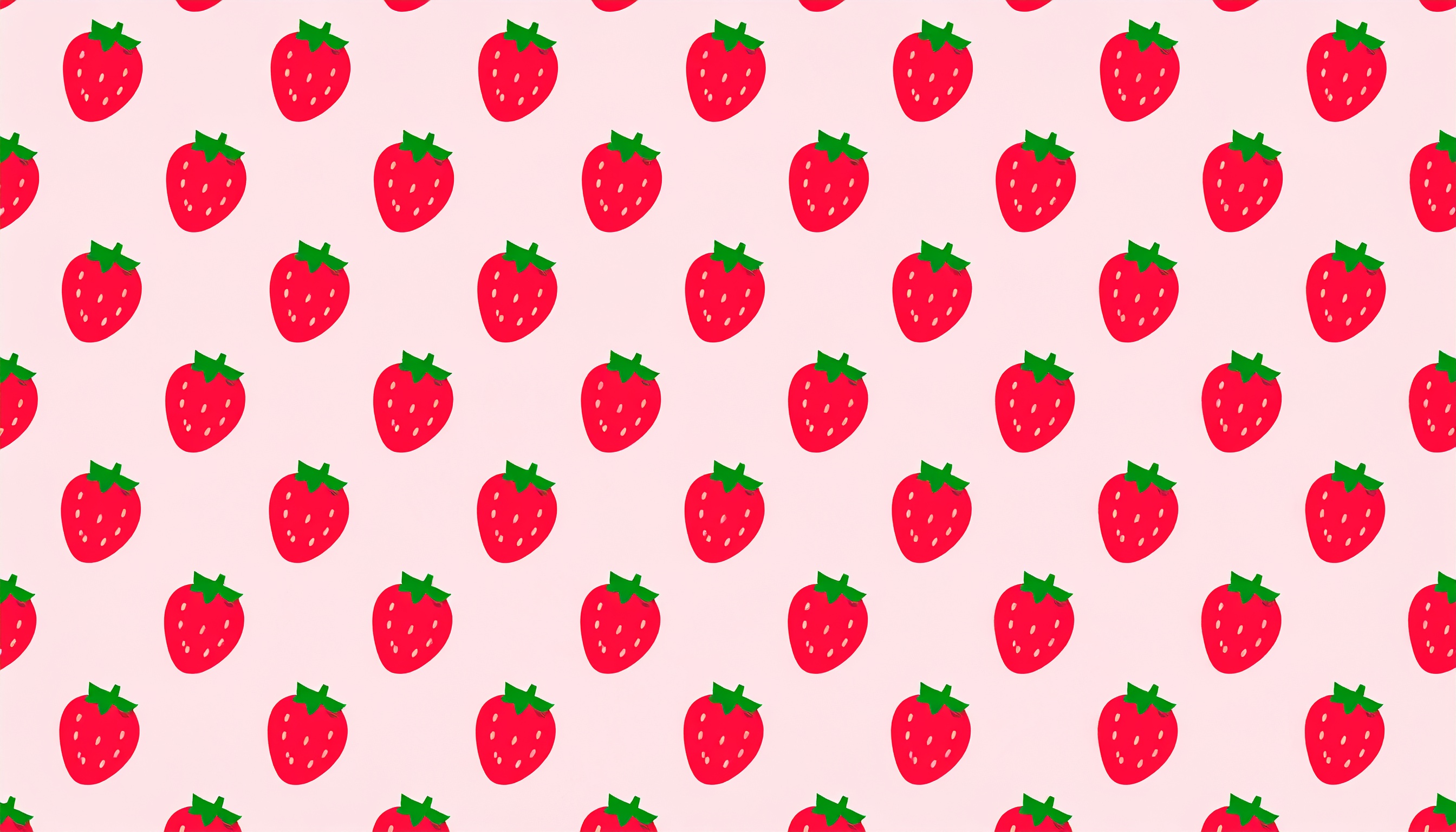 イチゴのパターン背景イラスト