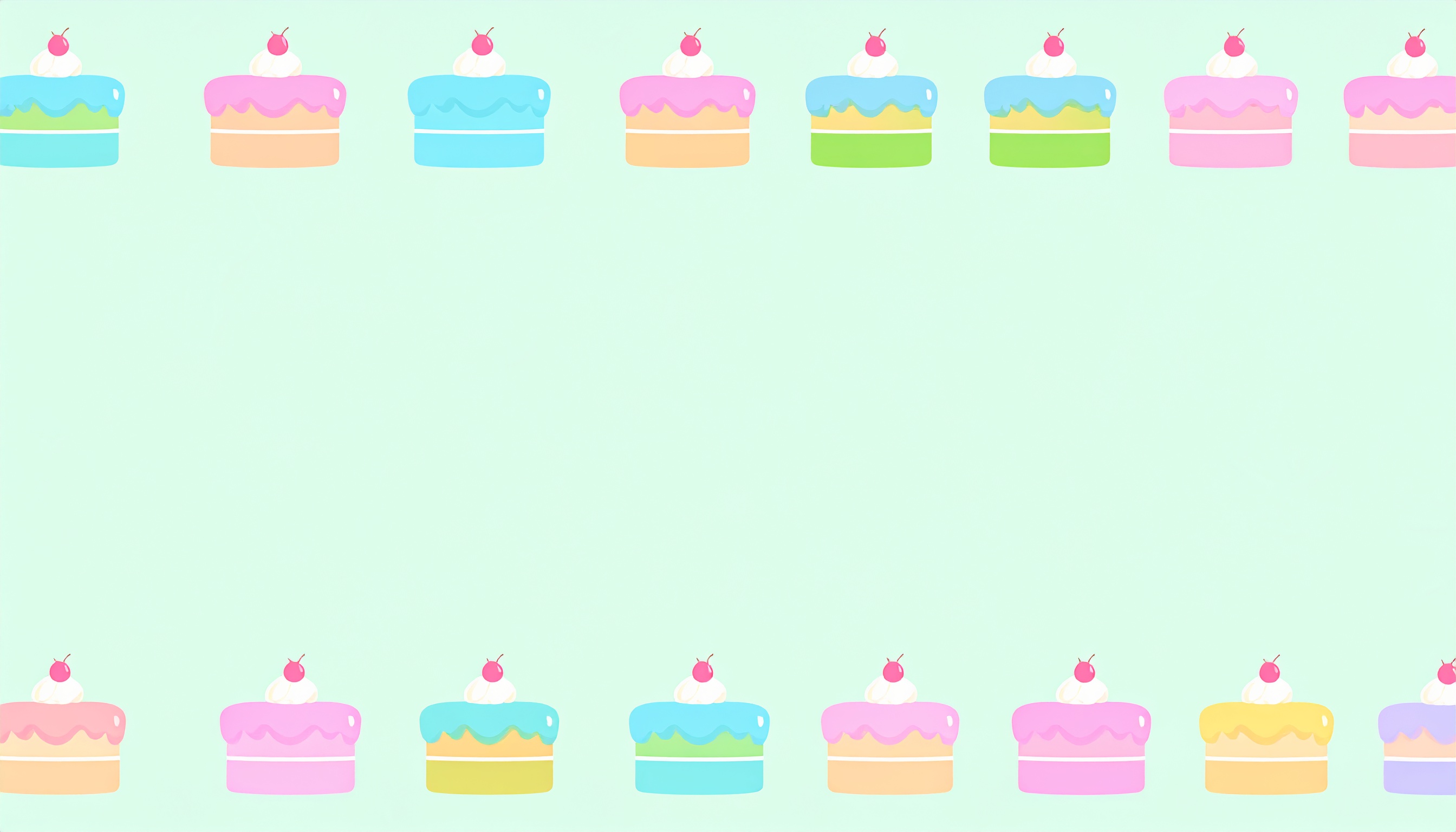 パステルケーキの背景イラスト（緑）