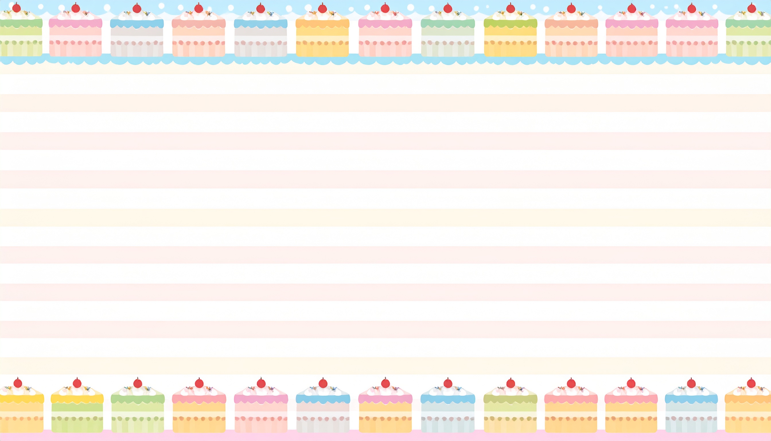 ケーキのかわいい背景イラスト