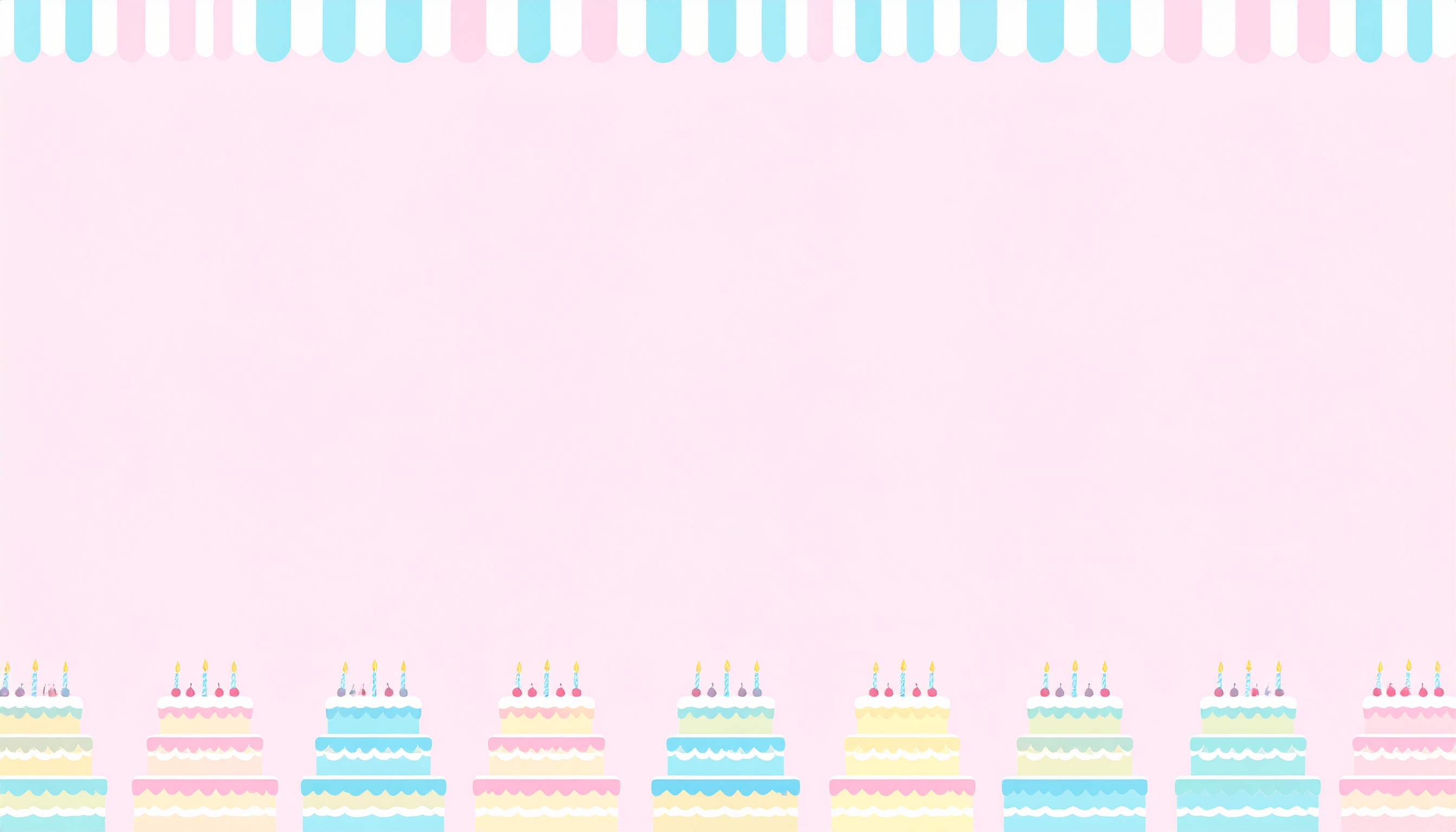パステルカラーのケーキ背景イラスト