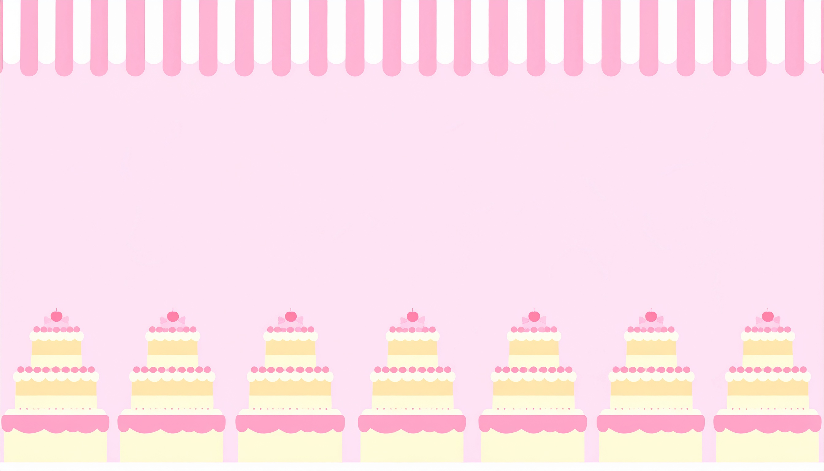 ぴんくのかわいいバースデーケーキの背景イラスト