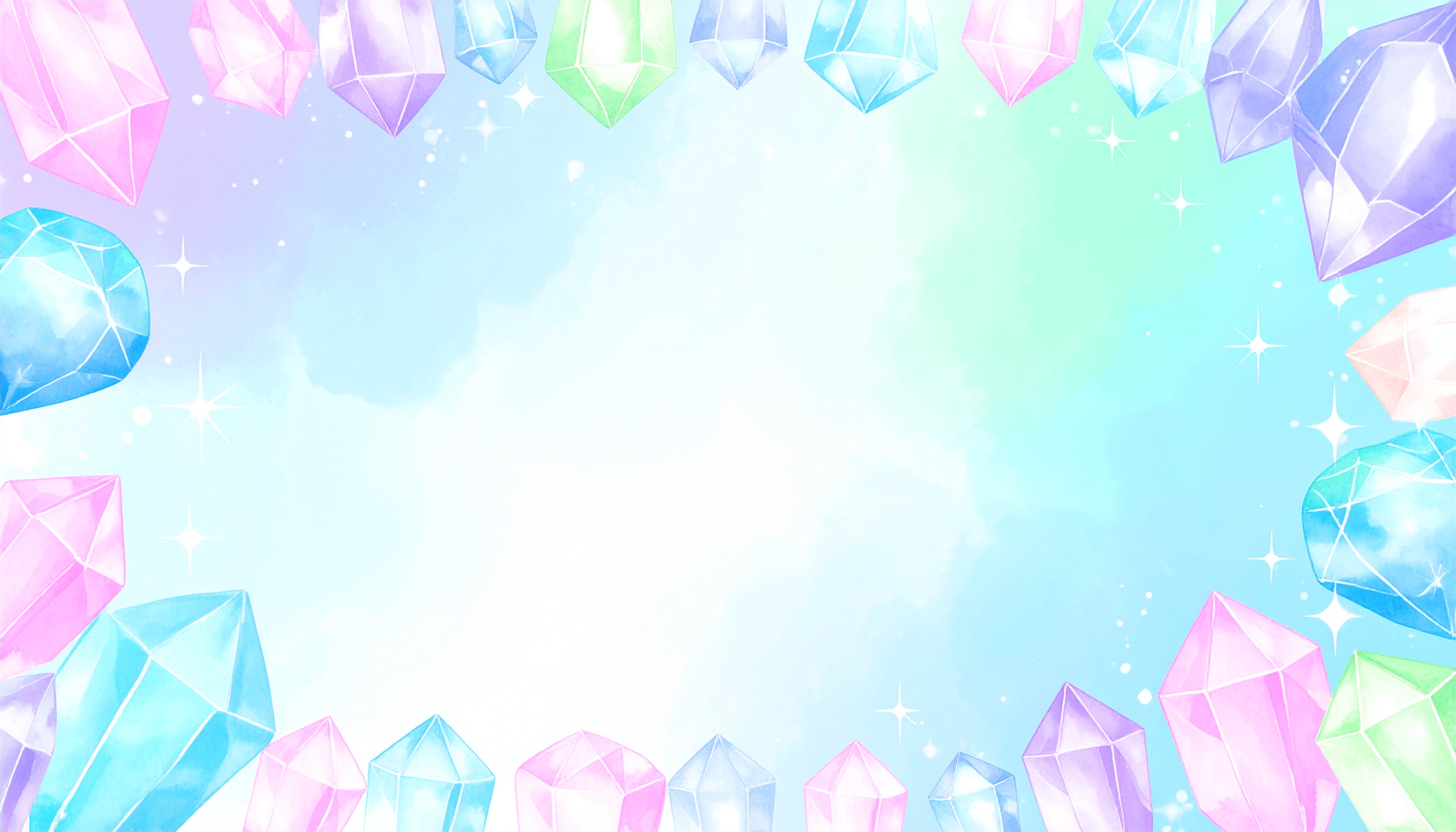 宝石のかわいいフレーム風背景