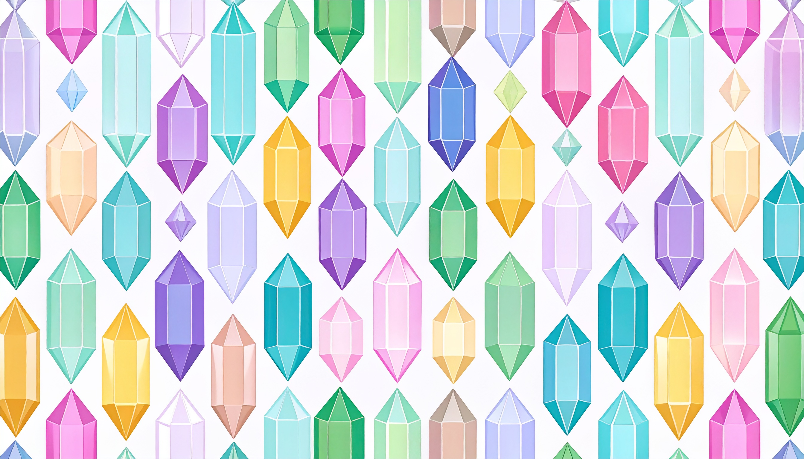 宝石のおしゃれなパターン背景イラスト