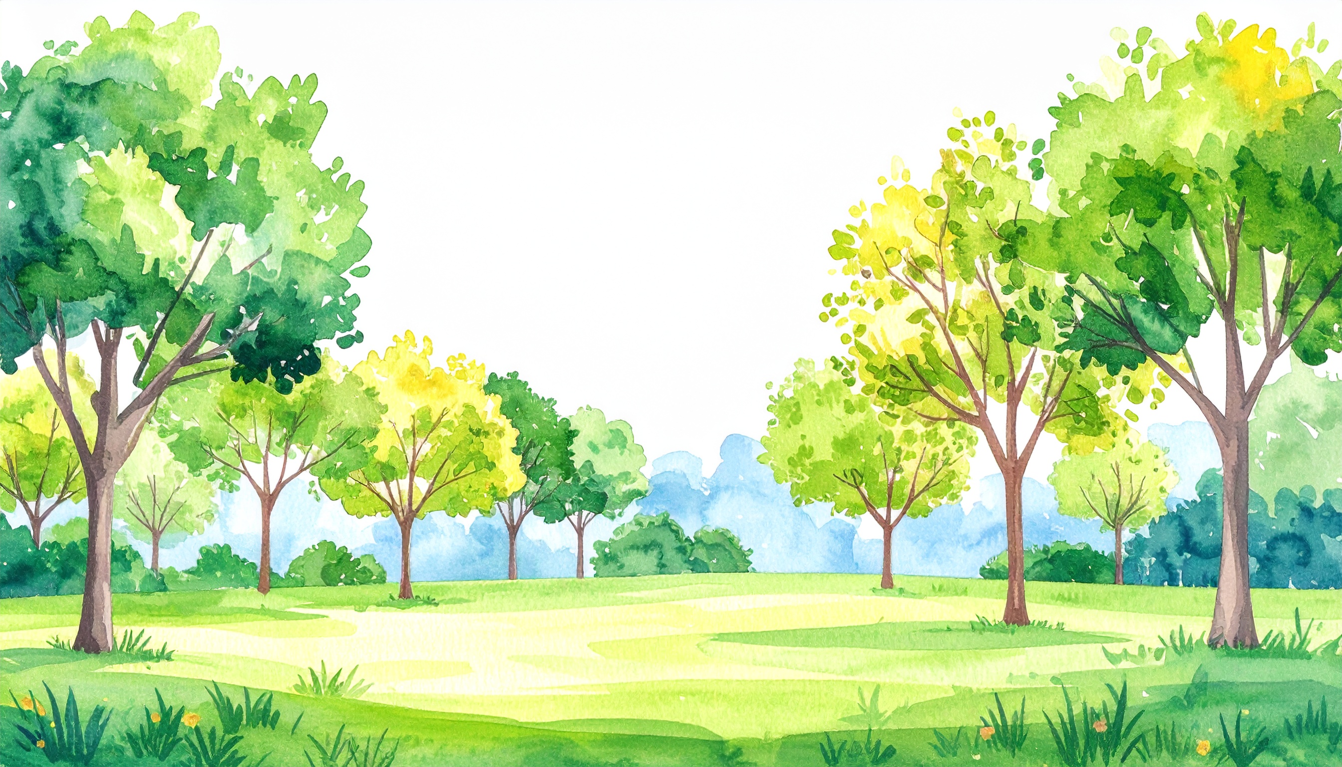 公園と広場のイラストフリー素材