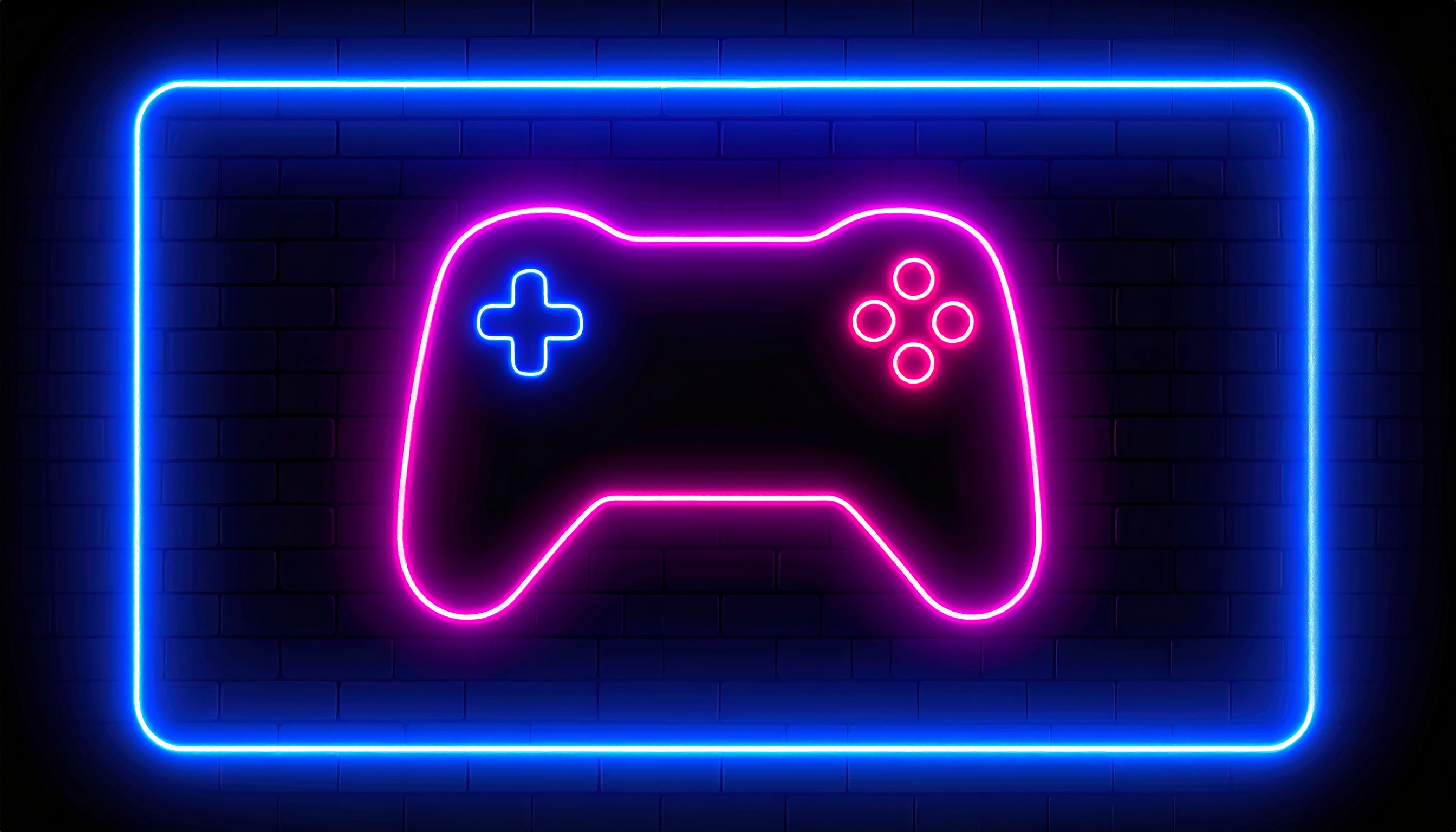 ゲームのネオンの背景イラスト