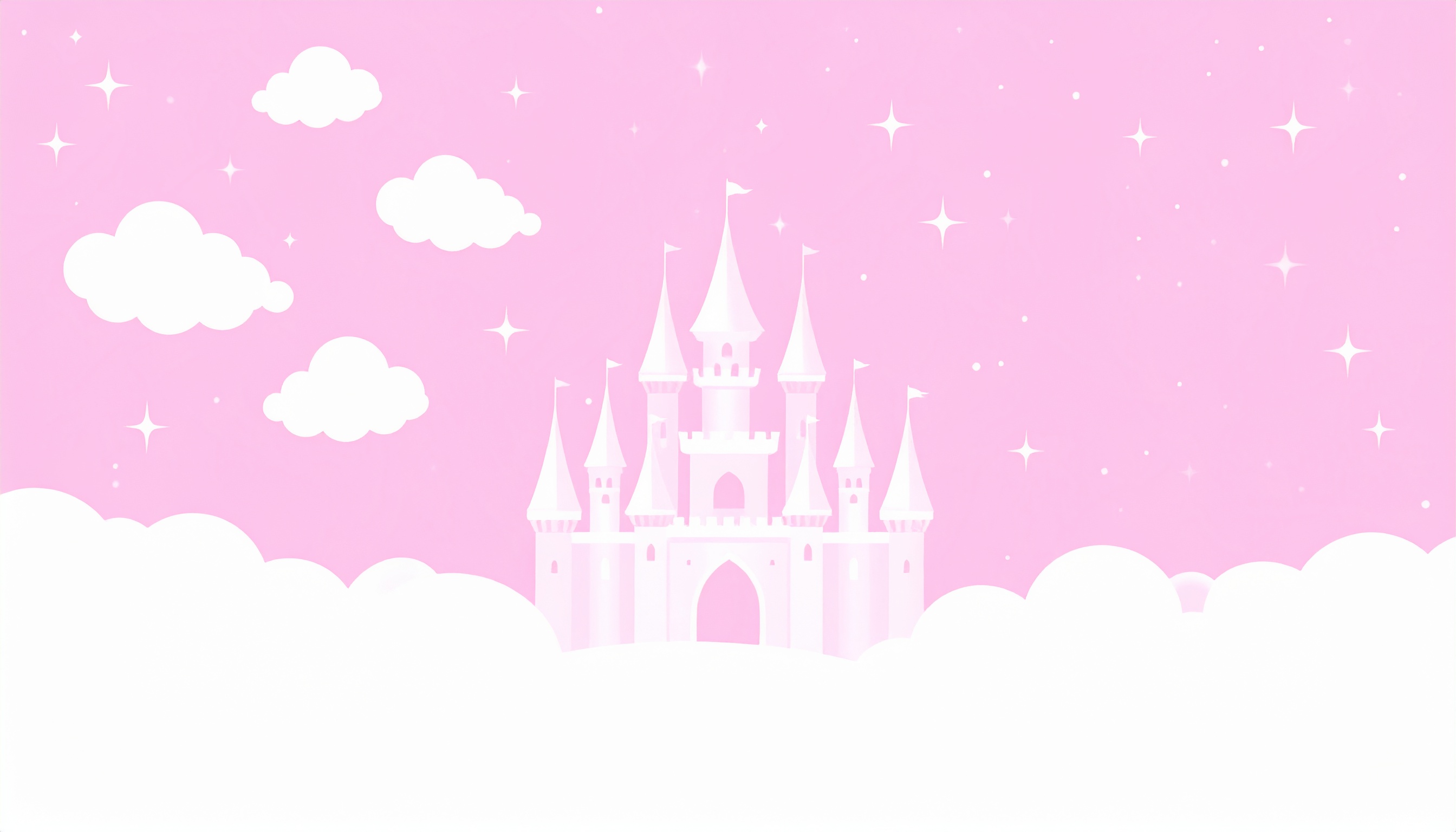 プリンセスのお城のピンクの背景素材