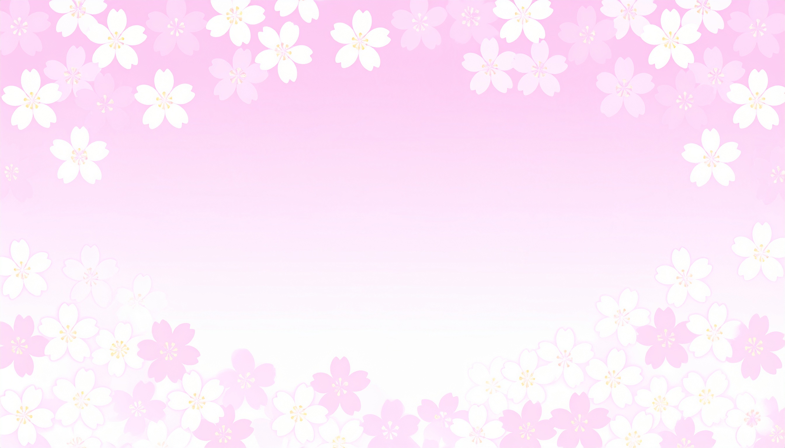 桜のシンプルかわいい背景イラスト（薄ピンク）