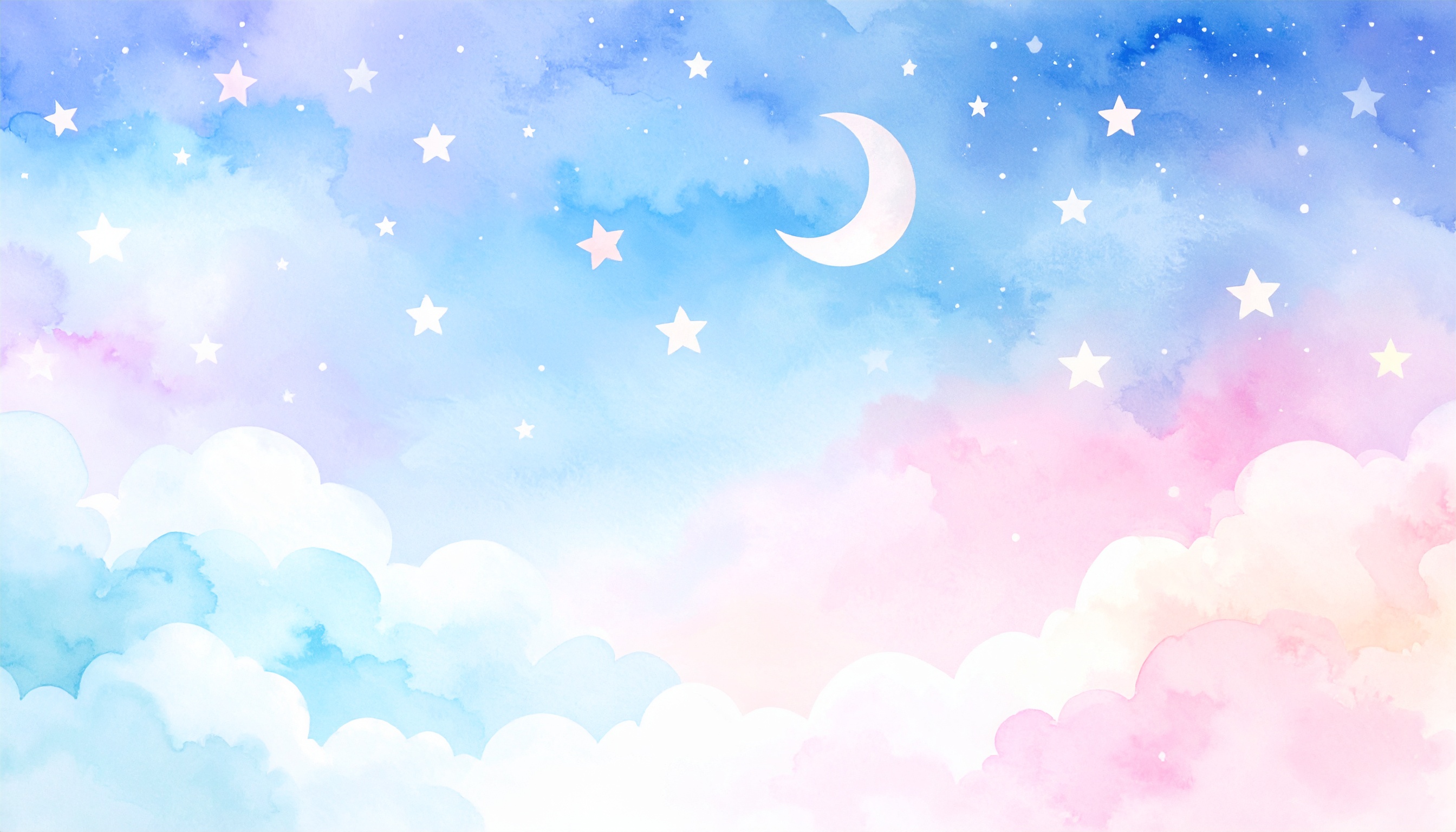 夜空のパステル水彩背景フリー素材