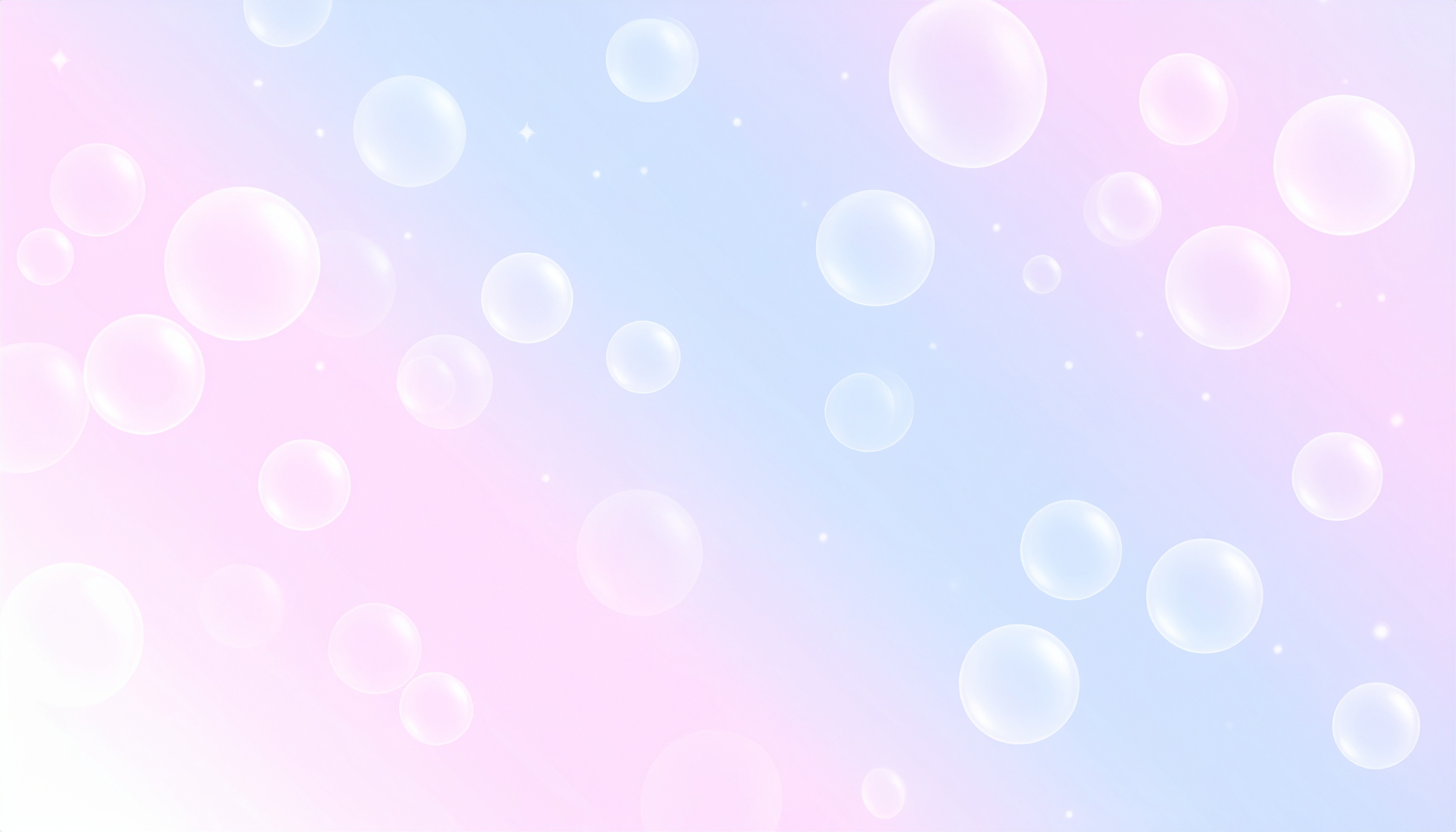 しゃぼん玉とパステルカラーの背景イラスト