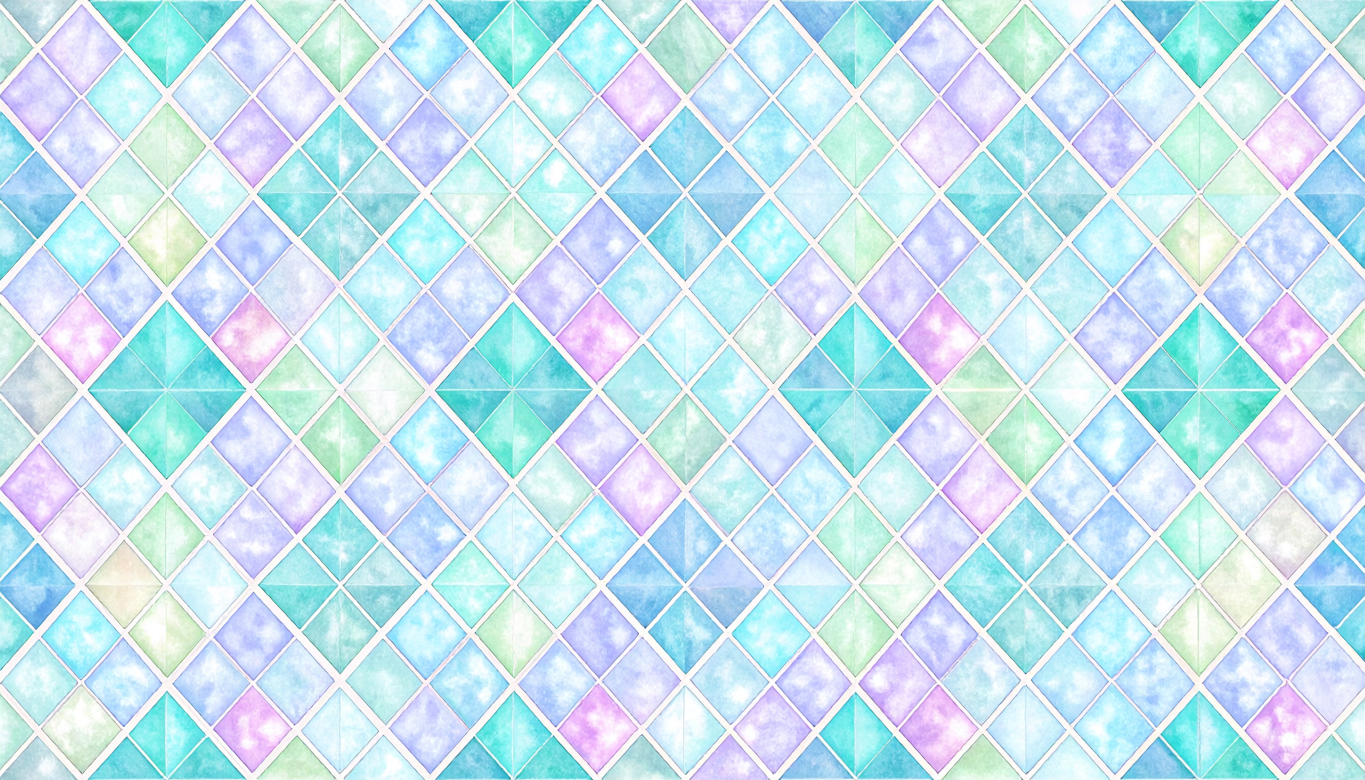 おしゃれな水彩タイル背景イラスト