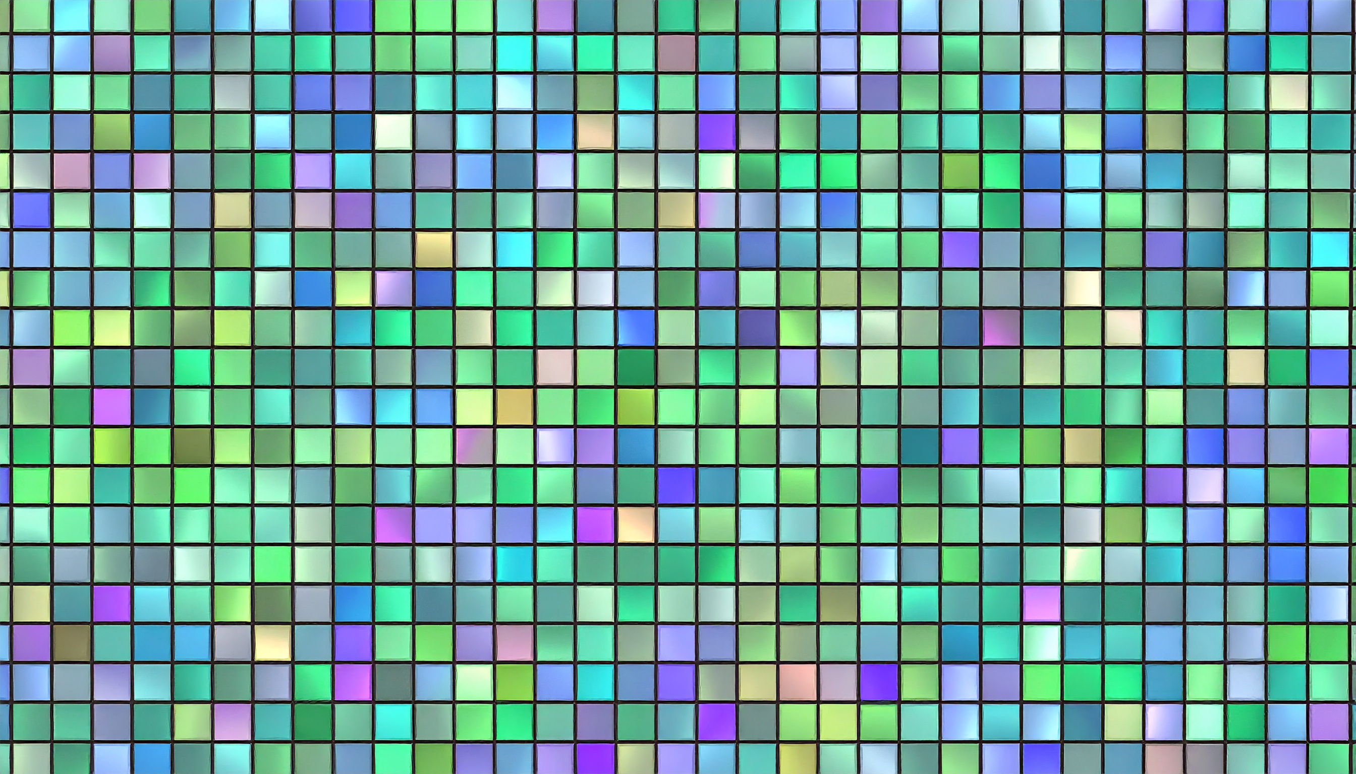 グリーンとブルーのタイル背景イラスト