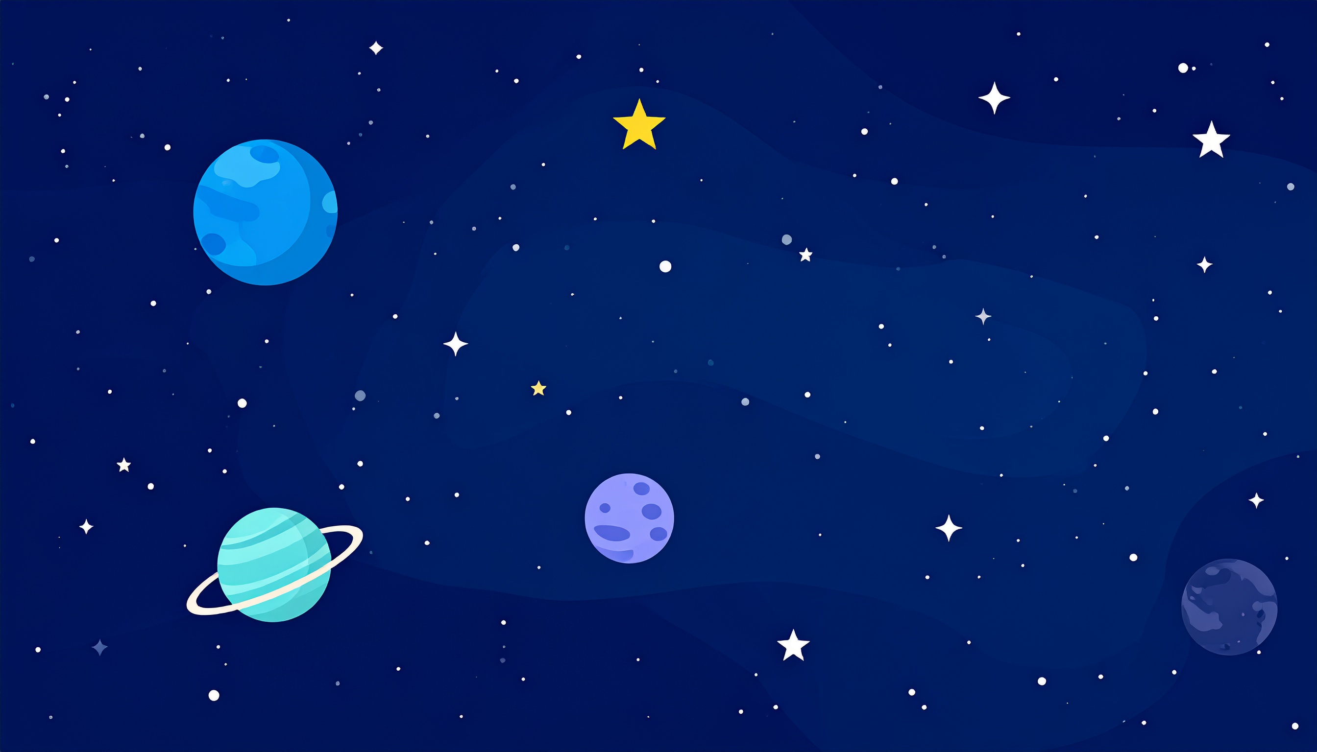 宇宙と惑星の簡単な背景イラスト