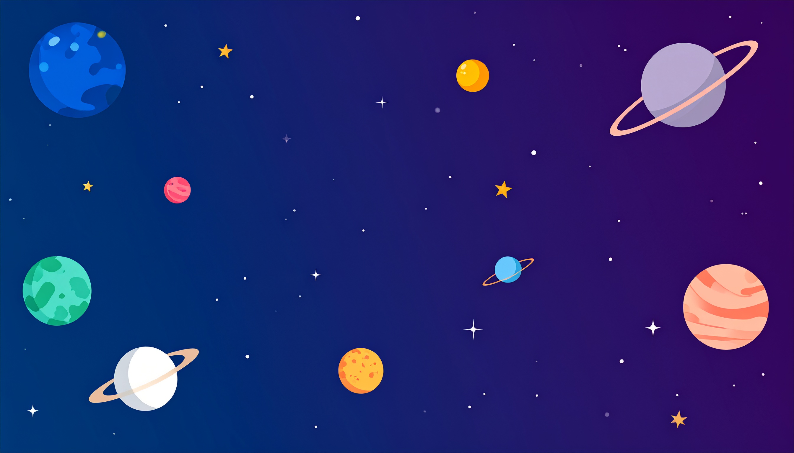 宇宙と惑星のシンプルな背景イラスト