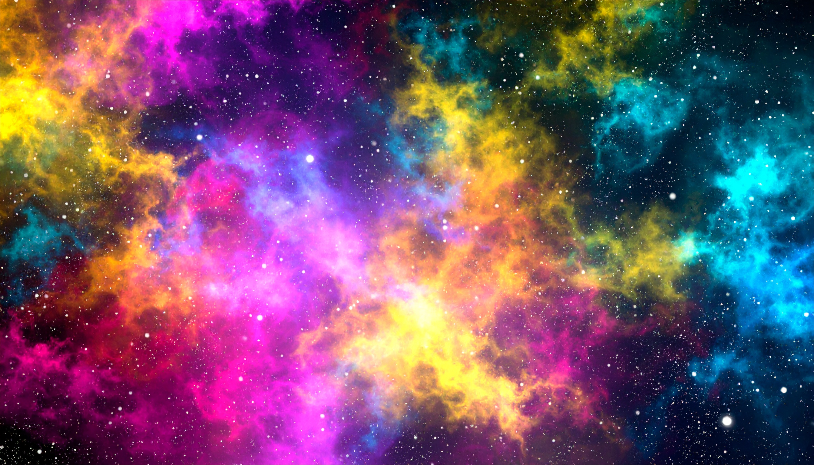 カラフルな宇宙の背景イラスト