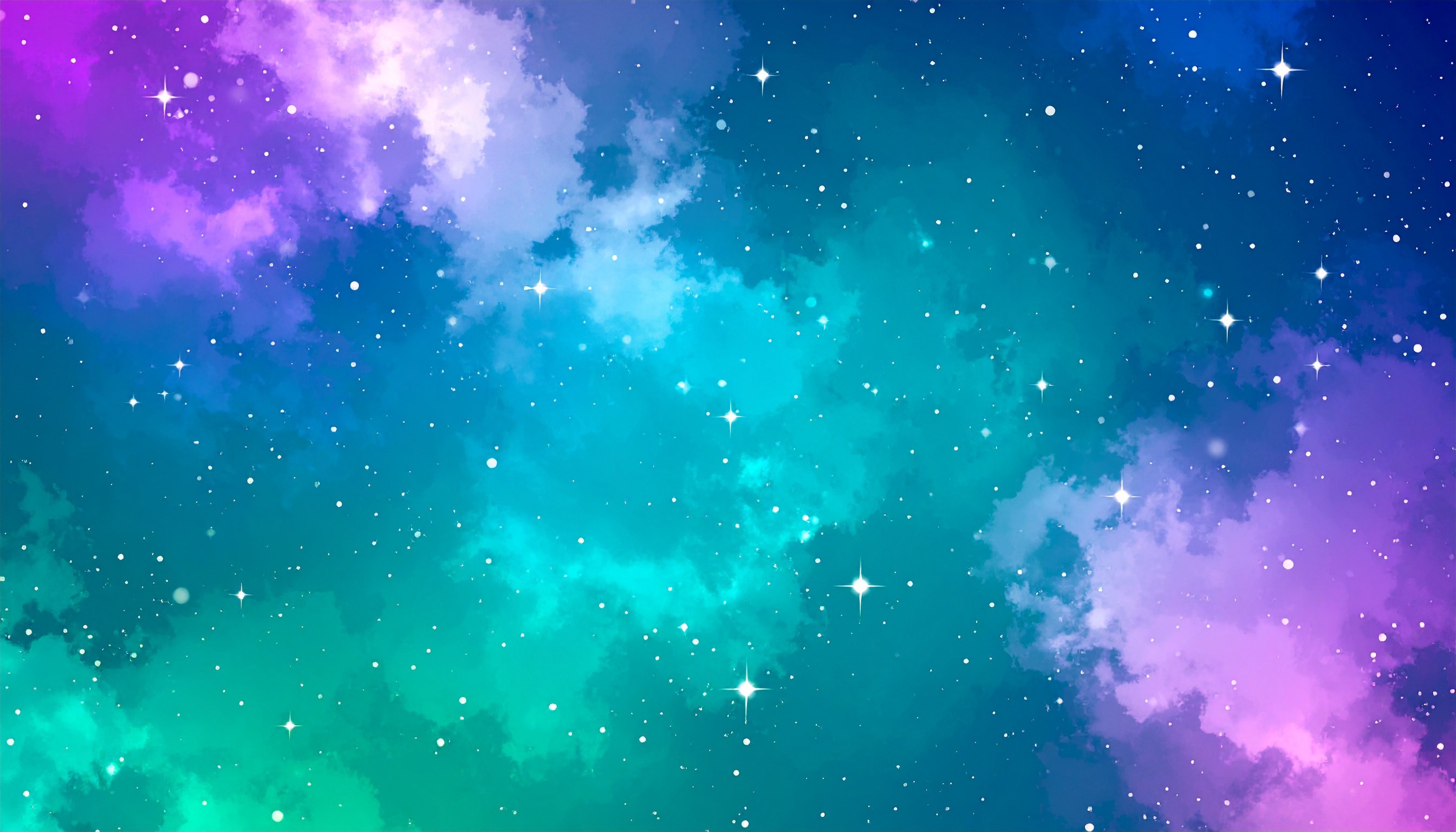 宇宙の幻想的な背景イラスト