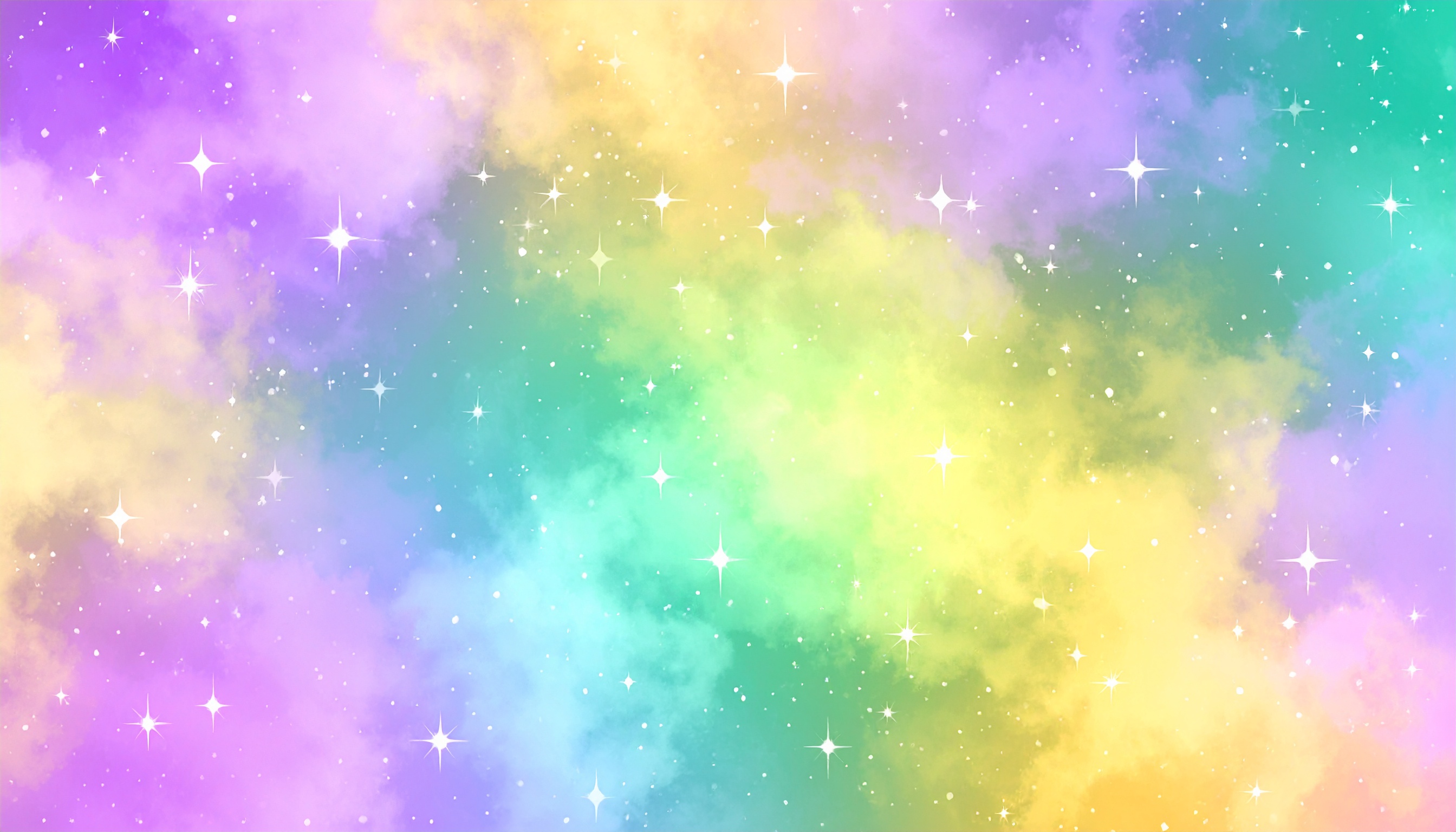 宇宙のゆめかわいい背景イラスト