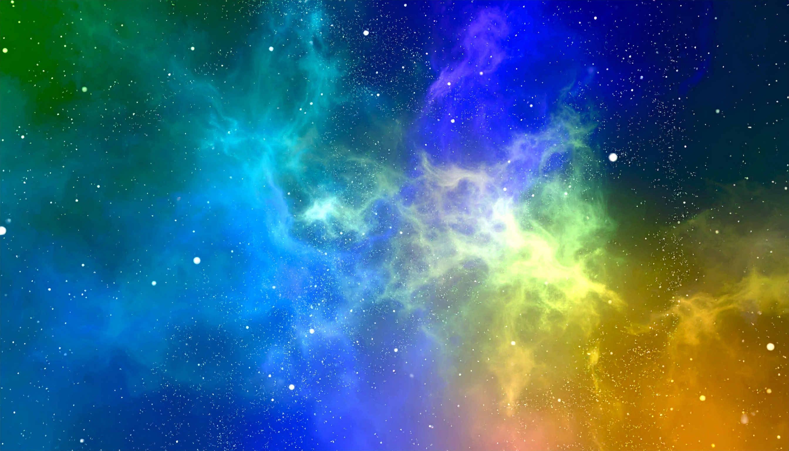 青と黄色の宇宙の背景イラスト